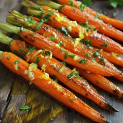 To make Tangy Lemon Garlic Roasted Carrots, gather the following simple ingredients: