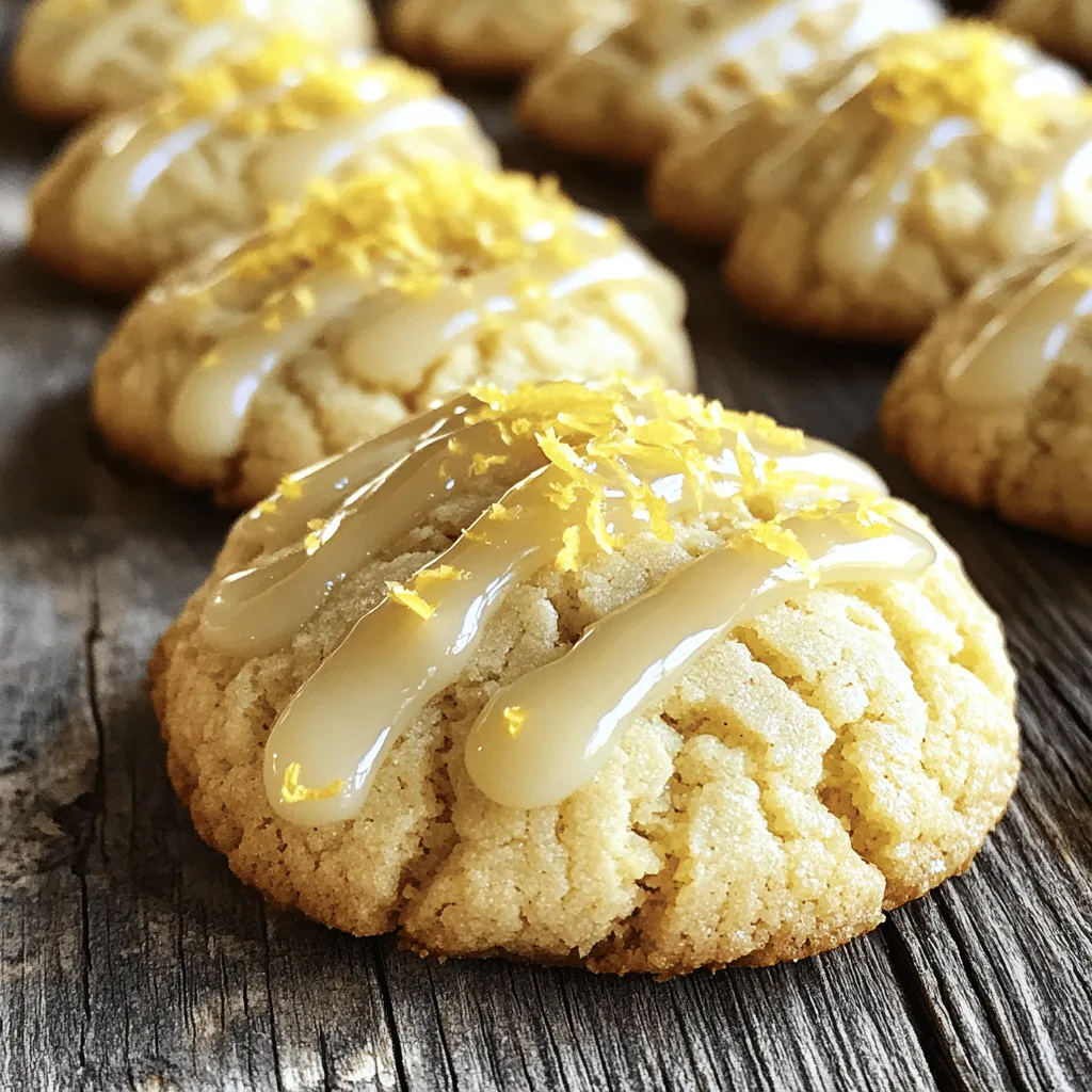 To make these tasty Lemon Ricotta Cookies, you need a few key items: - 1 cup ricotta cheese - 1/2 cup unsalted butter, softened - 1 cup granulated sugar - 1 large egg - 1 teaspoon vanilla extract - 2 cups all-purpose flour - 1 teaspoon baking powder - 1/2 teaspoon baking soda - 1/4 teaspoon salt - Zest of 2 lemons - Juice of 1 lemon - 1/2 cup powdered sugar (for glaze) - 1 tablespoon lemon juice (for glaze) Each of these ingredients plays a role in making the cookies soft, fluffy, and bursting with lemon flavor. The ricotta cheese adds moisture and richness, while the lemon zest brings a bright, fresh taste. You can change up the flavor of your cookies. Here are some fun ideas: - Add 1/2 cup chocolate chips for a sweet twist. - Use almond extract instead of vanilla for a nutty flavor. - Mix in dried fruits like cranberries or blueberries. Feel free to get creative and make these cookies your own! To bake these cookies, gather a few simple tools: - Mixing bowls - Whisk and spatula - Baking sheets - Parchment paper - Cookie scoop or spoon - Wire rack This equipment helps you mix, bake, and cool your cookies with ease. You’ll be ready to whip up a batch of Lemon Ricotta Cookies in no time! For the full recipe, check the earlier sections. To start, gather all your ingredients. This makes it easy to follow the steps. Preheat your oven to 350°F (175°C). Line two baking sheets with parchment paper. In a large bowl, cream together 1/2 cup of softened butter and 1 cup of granulated sugar. Mix until it feels light and fluffy. This step is key for a soft cookie. Next, add in 1 cup of ricotta cheese, 1 large egg, and 1 teaspoon of vanilla extract. Combine these well. In another bowl, whisk together 2 cups of all-purpose flour, 1 teaspoon of baking powder, 1/2 teaspoon of baking soda, 1/4 teaspoon of salt, the zest of 2 lemons, and the juice of 1 lemon. Now, slowly add the dry mix to the wet mix. Stir until just combined. Don’t overmix! This keeps your cookies tender. Use a cookie scoop or spoon to drop tablespoon-sized dollops of dough onto your baking sheets. Space them about 2 inches apart. Now it’s time to bake! Place your baking sheets in the oven. Bake for 12 to 15 minutes. Look for lightly golden edges. The centers might seem a bit soft. That’s fine; they will firm up as they cool. While the cookies bake, prepare the glaze. In a small bowl, mix 1/2 cup of powdered sugar with 1 tablespoon of lemon juice. Stir until it’s smooth. Once the cookies cool for about 5 minutes on the baking sheet, move them to a wire rack. Drizzle or spread the lemon glaze over the warm cookies. Allow the glaze to set for about 15 minutes. Enjoy your refreshing Lemon Zing Ricotta Cookies! For a complete guide, check the Full Recipe. To make the best Lemon Ricotta Cookies, you want a soft texture. Start with room temperature ingredients. Softened butter blends better. Also, use fresh ricotta for a light, fluffy result. Overmixing your dough can lead to tough cookies. Mix until just combined for a soft bite. One common mistake is not measuring flour correctly. Too much flour makes cookies dry. Always spoon flour into the measuring cup and level it off. Another mistake is baking at too high a temperature. Stick to 350°F (175°C) for even baking. Lastly, don’t skip the cooling time before glazing. Glazing warm cookies can make the glaze runny. Lemon zest is key to boosting flavor. Use fresh lemons and zest them right before mixing. This keeps the oils fresh and fragrant. You can add more zest if you want a stronger lemon flavor. Just a little extra can brighten your cookies even more. For a twist, consider adding orange or lime zest as well. {{image_2}} You can add chocolate chips to the basic recipe. Mix in 1 cup of semi-sweet chocolate chips before you scoop the dough. The rich chocolate pairs well with the bright lemon flavor. These cookies become a fun treat for chocolate lovers. To make gluten-free lemon ricotta cookies, swap the all-purpose flour for a gluten-free blend. Use a blend that has xanthan gum to help with texture. The cookies will still be soft and tasty, just like the original recipe. You can explore other flavors too! Try adding 1 teaspoon of almond extract for a nutty touch. If you like floral notes, add 1 tablespoon of dried lavender. Just be careful with the amounts; a little goes a long way. Both options can create a unique twist on the classic cookie. For more ideas and tips, check out the Full Recipe. To keep your Lemon Ricotta Cookies fresh, store them in an airtight container. This method helps to retain their soft texture and delightful flavor. You can stack the cookies in layers, with parchment paper in between. This prevents them from sticking together. Always let the cookies cool completely before sealing them. Freezing these cookies is easy and smart. First, bake and cool the cookies as usual. Then, place them in a single layer on a baking sheet. Freeze them for about 1-2 hours. After they are firm, transfer the cookies to a freezer bag. Remove as much air as possible before sealing. They will stay fresh for up to three months. When stored properly, Lemon Ricotta Cookies last about one week at room temperature. If you want to enjoy them warm, just pop them in the microwave for 10-15 seconds. This will bring back their soft texture. For the best taste, enjoy them fresh, but freezing is a great option for later. For the full recipe, check out the earlier sections. Lemon ricotta cookies are soft, chewy treats made with ricotta cheese. They have a bright lemon flavor and a light texture. The ricotta adds moisture, making these cookies fluffy. They are perfect for any occasion with their refreshing taste. The lemon glaze on top adds a sweet and tangy finish. You can find the full recipe to make them from scratch. You can use cottage cheese as a substitute for ricotta. Just blend it until smooth. Cream cheese is another option, but it will change the flavor. Make sure to drain excess liquid from any cheese you use. This keeps the cookies from getting too wet. Adjust the amount if needed to maintain the right texture. Check the cookies after 12 minutes of baking. The edges should be lightly golden, and the centers may look soft. They will firm up as they cool, so don’t worry if they seem underbaked. If the edges are too dark, you may need to lower your oven temperature next time. Remember, they will continue to cook on the baking sheet. You can use leftover lemon glaze on many treats. Drizzle it over pancakes or waffles for a sweet touch. It’s great on muffins or quick breads too. You can even mix it into yogurt for a zesty flavor boost. Store any extra glaze in the fridge for up to a week. Just give it a stir before using it again. You learned about making lemon ricotta cookies today. We covered key ingredients, step-by-step instructions, and useful tips. Variations let you try new flavors, while storage tips ensure freshness. These cookies are easy, fun, and delicious. With practice, you’ll bake the perfect batch every time. Enjoy the process and make them your own!