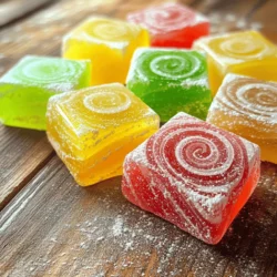 To make hard candy without corn syrup, you need simple ingredients. This recipe is easy and fun. Here is what you will need: - 2 cups granulated sugar - 1/2 cup water - 1/4 teaspoon cream of tartar - 1 teaspoon flavored extract (like peppermint, lemon, or raspberry) - Food coloring (optional) - Powdered sugar (for dusting) Using these ingredients, you can create tasty treats. Each flavor brings its own twist. You can mix and match flavors to suit your taste. The cream of tartar helps to keep the sugar from crystallizing. This tip is key for a smooth finish. Adding food coloring can make your candy even more fun. Use bright colors for a festive look. Don't forget to dust your candy with powdered sugar. This helps prevent sticking. For the full recipe, you can check the details above. Now, let's get cooking! Start by gathering your ingredients. In a medium saucepan, combine: - 2 cups granulated sugar - 1/2 cup water - 1/4 teaspoon cream of tartar Stir gently until everything blends well. This step helps dissolve the sugar and keeps it smooth. Next, place the saucepan over medium heat. Bring the mixture to a boil. Do not stir as it cooks. You want to reach 300°F (149°C) on a candy thermometer. This is called the hard crack stage. It’s key for making the candy hard and crunchy. Once you reach the right temperature, remove the saucepan from the heat. Let it sit briefly. Now, add your flavored extract, like peppermint or lemon. If you want color, add a few drops of food coloring. Stir carefully but quickly to mix everything. Pour the hot candy mixture onto a silicone baking mat or greased baking sheet. Spread it out to your desired thickness. Let the candy cool completely, which takes about 20-30 minutes. Once it’s hard, break it into pieces or cut it into squares. To keep the candy from sticking, dust each piece with powdered sugar. This recipe is simple and fun to make. Enjoy creating your own hard candy without corn syrup! For the full recipe and detailed steps, refer to the earlier section. To get hard candy right, you need to reach the hard crack stage. This is when the candy mixture hits 300°F (149°C). Use a candy thermometer for accuracy. If you don’t have one, you can test by dropping a bit of the mixture into cold water. If it forms a hard ball, you're set! Common issues include the candy not hardening. This can happen if the temperature is too low. Make sure to keep the heat steady and avoid stirring once it starts boiling. Another problem is sugar crystallization. To avoid this, don’t let any sugar crystals touch the sides of the pan. Wipe them down with a wet brush if needed. For flavor, the options are endless! Popular choices include peppermint, lemon, and raspberry. You can also mix flavors, like lemon and ginger, for a fun twist. When choosing extracts, consider using natural ones for better taste. Synthetic extracts can have a strong flavor but might lack depth. Natural extracts tend to give a smoother and more balanced taste. When it comes to serving your candy, get creative! You can break the candy into fun shapes or use cookie cutters. For a gift, package them in pretty bags or jars. Tie a ribbon for a nice touch! To make your candy look even better, dust it with powdered sugar. This helps keep the pieces from sticking together. It also gives a nice finish that looks professional. {{image_2}} You can swap granulated sugar with other sweeteners. Honey and agave syrup are great options. Both add unique flavors to your candy. Pros and cons of each sweetener: - Honey: It brings a floral taste and is natural. However, it may alter the candy's texture slightly. - Agave syrup: This sweetener is low on the glycemic index. It keeps the candy softer but may require adjustments in cooking time. Experimenting with flavors can make your candy special. You can use spices like cinnamon or ginger. Fresh herbs like mint or basil can also add a twist. Seasonal flavor inspirations: - Fall: Try pumpkin spice or apple cinnamon. - Winter: Think of peppermint or spiced orange. - Spring: Use floral notes like lavender or lemon verbena. - Summer: Refreshing flavors like watermelon or coconut work well. Creating themed hard candies is a fun way to celebrate. You can make holiday treats or personalized designs for gifts. Ideas for holiday-themed candies: - Christmas: Use red and green colors with peppermint flavor. - Halloween: Shape candies like ghosts or pumpkins with orange and black colors. - Valentine’s Day: Heart-shaped candies with strawberry or cherry flavor. Personalized candy designs: You can add names or messages with food-safe markers. This makes your candy special for any occasion. For the full recipe, check out my detailed instructions above. Enjoy your candy-making adventure! Store your hard candy in a cool, dry place. Use airtight containers to keep it fresh. Glass jars or plastic containers with tight lids work well. Avoid using paper bags, as they let in moisture. Homemade hard candy lasts for about two to three weeks. It stays fresh if stored properly. Look for signs of spoilage, like stickiness or a change in color. If your candy feels soft, it may be past its prime. To soften hard candy, place it in a sealed plastic bag with a slice of bread. The moisture from the bread helps revive the candy. You can also melt it down to use in other recipes. Try adding melted candy to desserts like cookies or cakes for a fun twist. For a new treat, sprinkle crushed stale candy over ice cream or yogurt. This adds a sweet crunch to your favorite snacks! You can use sugar substitutes like stevia, monk fruit, or erythritol. However, they may not cook the same way as sugar does. This can change the texture of your candy. Always check the package for heat settings. Some substitutes may not handle high heat well. Yes, this recipe is naturally vegan! It does not use any animal products. Just ensure your flavored extracts are vegan-friendly too. Many brands offer plant-based options. To scale the recipe, simply multiply or divide the ingredient amounts. For example, if you need more candy, double each ingredient. If you want less, cut everything in half. Keep the cooking time the same, but check the candy for doneness. You will need a few key tools: - Medium saucepan - Candy thermometer - Silicone baking mat or greased baking sheet - Sharp knife or mallet for breaking Having these tools will help you make perfect hard candy. You can find corn syrup-free hard candy at health food stores or online. Look for brands like YumEarth and Surf Sweets. They offer tasty options without corn syrup. Always read the label to ensure it fits your needs. Making homemade hard candy is fun and rewarding. You learned about the ingredients, the step-by-step process, and key tips for success. Experiment with flavors and sweeteners to create your own unique treats. Don’t forget to store your candy properly for freshness! With these insights, you can confidently craft delicious candies for any occasion. Enjoy the sweet journey ahead!