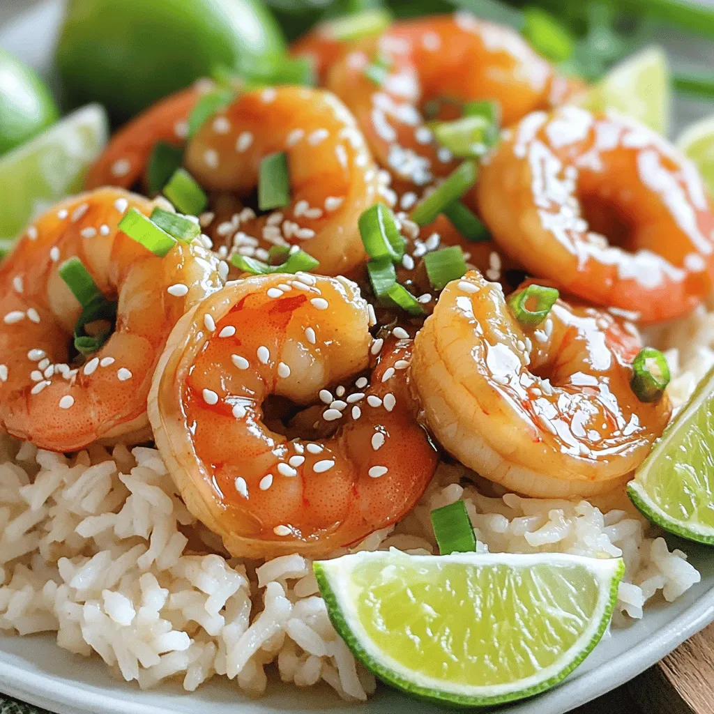 - 1 pound large shrimp, peeled and deveined - 3 tablespoons honey - 2 tablespoons soy sauce - 3 cloves garlic, minced - 1 tablespoon sesame oil - 1 teaspoon fresh ginger, grated - Salt and pepper to taste - 1 tablespoon green onions, chopped - Sesame seeds The main ingredients are simple and fresh. The shrimp give the dish a sweet and savory taste. Honey and soy sauce form a sticky glaze, while garlic and ginger add depth. The sesame oil gives a nice nutty flavor. Salt and pepper enhance all the other flavors. For garnishes, I like to use green onions and sesame seeds. They add color and crunch. You can find all these ingredients at your local store, or you may already have them at home! For the full recipe, check out the link above. It's a quick way to enjoy a tasty meal in just 10 minutes! To make the marinade, grab a bowl. Add 3 tablespoons of honey and 2 tablespoons of soy sauce. Next, add 3 minced garlic cloves and 1 teaspoon of fresh ginger. Mix well and add a pinch of salt and pepper. This blend gives the shrimp a sweet and savory taste. Take 1 pound of shrimp and coat them in the marinade. Make sure every shrimp is well-covered. Let them sit for about 5 minutes. This step is key for flavor. The shrimp will absorb all those tasty notes during this time. Now, heat 1 tablespoon of sesame oil in a large skillet over medium-high heat. Once the oil is hot, add the marinated shrimp, including the marinade. Cook the shrimp for 2-3 minutes on one side. They should turn pink and opaque. Flip the shrimp and cook for another 2-3 minutes. This will help the sauce thicken and caramelize. For a complete guide, check out the Full Recipe. To get the best shrimp, avoid overcooking them. When shrimp cook, they change color from gray to pink. This takes just 4 to 6 minutes. If you cook them too long, they will get rubbery and tough. Watch them closely. Remove them from the heat as soon as they turn pink and opaque. This keeps them tender and juicy. Want to add more flavor? Try these simple tips. For heat, add a pinch of red pepper flakes or a dash of hot sauce. This gives your dish a nice kick. If you like acidity, add a squeeze of fresh lime juice. This brightens the dish and balances the sweetness of the honey. You can also add chopped cilantro for a fresh taste. Make your dish look amazing! Serve the shrimp over a fluffy bed of jasmine rice. You can also pair it with crisp steamed veggies for color. Drizzle extra honey garlic sauce over the top for more flavor. Finish with a wedge of lime on the side. This not only adds zest but also makes the plate pop. For a final touch, sprinkle the shrimp with sesame seeds and chopped green onions for a vibrant look. For the full recipe, you can refer to [Full Recipe]. {{image_2}} You can easily switch out shrimp in this recipe. Chicken or tofu makes great substitutes. If you choose chicken, use boneless, skinless pieces. Cut them into bite-sized chunks for quick cooking. For tofu, use firm or extra-firm varieties. Press it to remove excess water, then cube it. Both options soak up the honey garlic sauce well. Feel free to play with flavors! Adding spices can change the dish's taste. For heat, try red pepper flakes or sriracha. For a tangy kick, mix in lime juice or rice vinegar. You can also explore different sauces. Try teriyaki or hoisin for a unique twist. Each change creates a new dish while keeping it simple. Pair your honey garlic shrimp with delicious sides. Jasmine rice is a perfect match. It absorbs the sauce well and adds a nice texture. Steamed or stir-fried vegetables also work great. Broccoli, bell peppers, or snap peas add color and crunch. Drizzle extra sauce over the shrimp and rice for added flavor. For a fresh touch, garnish with lime wedges. For the full recipe, check out the details above. To store leftovers, let the shrimp cool first. Place the shrimp in an airtight container. Store it in the fridge for up to two days. This keeps the shrimp fresh and prevents bacteria. To reheat, use a skillet over medium heat. Add a splash of water or broth. This helps keep the shrimp moist. Stir gently until heated through, about 2-3 minutes. Avoid high heat to prevent overcooking. You can freeze the shrimp for later use. Place the shrimp in a freezer-safe bag. Remove as much air as possible before sealing. They can last up to three months. When ready to use, thaw in the fridge overnight. Then, reheat as mentioned above. This method keeps the shrimp tasty and safe. Enjoy your meal! It takes just 10 minutes to make honey garlic shrimp. The prep time is 5 minutes. You will spend another 5 minutes cooking the shrimp. This quick meal fits into any busy schedule. Yes, you can use frozen shrimp. Just make sure to thaw them first. Place the shrimp in a bowl of cold water for about 15 minutes. Once thawed, pat them dry before marinating. This helps the marinade stick better. If you need a soy sauce substitute, try coconut aminos. It has a similar taste but less sodium. You can also use tamari for a gluten-free option. These swaps work well without changing the dish too much. This blog post showed you how to make honey garlic shrimp. We covered the main ingredients, step-by-step instructions, and tips for perfect shrimp. You learned how to store leftovers and even some fun variations. Cooking doesn’t have to be hard. Enjoy experimenting with flavors and find what you love. This dish is tasty and quick, making it great for any meal. Try it tonight, and impress your family with your skills!
