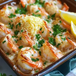 - 1 lb large shrimp, peeled and deveined - 4 tablespoons unsalted butter, melted - 5 cloves garlic, minced - 1 cup grated Parmesan cheese - 1 teaspoon red pepper flakes (optional) - 1 teaspoon lemon zest - 2 tablespoons fresh parsley, chopped - Salt and pepper to taste - Lemon wedges for serving For this dish, the measurements matter. Using 1 pound of large shrimp ensures each piece cooks evenly. The 4 tablespoons of melted butter create a rich base for flavor. Five cloves of garlic add a strong, tasty punch. The 1 cup of grated Parmesan cheese gives a creamy texture and a lovely crust. If you like spice, add 1 teaspoon of red pepper flakes. The lemon zest brightens the dish and balances the richness. Finally, fresh parsley adds color and freshness on top. Fresh ingredients make a big difference in flavor. Fresh shrimp taste sweeter and are more tender. Fresh garlic has a sharp bite that dried garlic cannot match. Grated Parmesan should be freshly grated for the best melt and flavor. Using fresh parsley adds a pop of color, making the dish look appealing. When you use fresh ingredients, each bite tastes better. This dish is easy to make, and using fresh items enhances your cooking experience. For the full recipe, check out the details above. To start, gather your ingredients. You need: - 1 lb large shrimp, peeled and deveined - 4 tablespoons unsalted butter, melted - 5 cloves garlic, minced - 1 cup grated Parmesan cheese - 1 teaspoon red pepper flakes (optional) - 1 teaspoon lemon zest - 2 tablespoons fresh parsley, chopped - Salt and pepper to taste - Lemon wedges for serving Next, preheat your oven to 400°F (200°C). This step warms the oven for roasting. In a large bowl, mix the melted butter, minced garlic, red pepper flakes, lemon zest, salt, and pepper. Combine everything well. You want a smooth garlic butter mix. Then, add the shrimp to the bowl. Toss the shrimp in the garlic butter until they are well coated. This ensures each shrimp is packed with flavor. Once coated, move the shrimp to a baking dish or a lined baking sheet. Spread them out in a single layer for even cooking. Now it’s time for the cheese! Sprinkle the grated Parmesan cheese over the shrimp. Make sure every shrimp gets a good layer of cheese. This will create a tasty and crispy crust. Put the dish in the preheated oven. Roast the shrimp for 8 to 10 minutes. You’ll know they are done when the shrimp are pink and the cheese is golden and bubbly. Keep an eye on them to avoid overcooking. After roasting, take the dish out and garnish with fresh parsley. This adds a nice touch of color and flavor. Serve your garlic Parmesan roasted shrimp with lemon wedges. The lemon adds a zesty kick that brightens the dish. You can pair this meal with rice or a fresh salad for a complete meal. This dish is perfect for gatherings or a cozy dinner. Enjoy every bite! When picking shrimp, look for fresh ones. They should smell like the sea, not fishy. Choose shrimp that are firm and have a shiny look. If you see black spots, skip those. Buy shrimp that are already peeled and deveined. This saves time and effort. If you want to freeze shrimp, do so right away. Fresh shrimp can last up to two days in the fridge. Garlic is key in this dish. Use fresh garlic for the best taste. You can add red pepper flakes for a little heat. If you like lemon, don’t skip the lemon zest. It brightens the dish. You can also try adding herbs like thyme or oregano. Just sprinkle a little for extra flavor. Remember to season with salt and pepper to taste. This boosts the overall flavor. For that cheesy crust, use good quality Parmesan. Grate it fresh for the best results. Sprinkle the cheese evenly over the shrimp. Make sure each shrimp gets a nice layer. This way, they will all be cheesy and tasty. Bake until the cheese is bubbly and golden. This takes about 8-10 minutes in a hot oven. Don't overcook, or the shrimp can become tough. For a special touch, broil the shrimp for the last minute. This gives a nice crisp finish. Enjoy your Garlic Parmesan Roasted Shrimp! For the full recipe, check the complete list of steps above. {{image_2}} You can switch up the cheese for new flavors. Try using mozzarella for a stretchy texture. Gruyère adds a nutty taste that pairs well with shrimp. You can even mix cheeses for a rich layer of flavor. Just remember to use a cheese that melts well. This will give your dish a lovely gooey topping. If you want to change the protein, shrimp is not your only choice. Chicken breast works great in this dish. Cut it into bite-sized pieces and follow the same steps. Fish, like salmon or cod, can also be delicious. Cooking times may vary, so keep an eye on it. Just make sure your protein is cooked all the way through. Adding veggies can make this dish even better. Broccoli florets or asparagus spears roast well with shrimp. Toss them in the garlic butter mix too. Bell peppers or cherry tomatoes also add color and taste. They balance the richness of the cheese. Make sure to adjust cooking time if you add them in. Enjoy the extra flavor and nutrition they bring! For more details on making this dish, check the Full Recipe. Store leftover garlic parmesan roasted shrimp in an airtight container. Make sure to let them cool first. Place the container in the fridge. They will stay fresh for up to three days. This way, you can enjoy your dish later without losing flavor. To reheat your shrimp, use an oven or a skillet. Preheat the oven to 350°F (175°C). Place the shrimp on a baking tray. Heat for about 5-7 minutes. If you use a skillet, add a bit of butter. Warm on low heat to avoid overcooking. This keeps the shrimp juicy and tasty. You can freeze garlic parmesan roasted shrimp for later meals. First, let them cool completely. Place the shrimp in a freezer-safe bag. Remove as much air as possible. Seal the bag tightly. They can stay in the freezer for up to three months. When ready to eat, thaw them in the fridge overnight before reheating. This helps maintain their flavor and texture. For the full recipe, check out the details above. You should cook garlic parmesan shrimp for 8 to 10 minutes. The shrimp should turn pink and firm. The cheese should be golden and bubbly. Keep an eye on them to avoid overcooking. Overcooked shrimp can become tough. If you follow the time, they will be perfect. Yes, you can prepare garlic parmesan shrimp ahead of time. You can mix the shrimp with the garlic butter and cheese. Cover the dish and refrigerate it. Just bake it when you are ready. This makes it easy for gatherings or busy nights. Just remember to adjust the cooking time if the shrimp are cold. Garlic parmesan roasted shrimp pairs well with many sides. Here are some tasty options: - Rice: A fluffy rice dish complements the shrimp well. - Pasta: Tossing shrimp with pasta makes a filling meal. - Salad: A fresh salad adds a nice crunch. - Bread: Serve with crusty bread to soak up the sauce. You can find the full recipe in the earlier section. Enjoy your cooking! This blog post shared key details about making garlic parmesan shrimp. We covered vital ingredients, cooking steps, and serving ideas. Fresh ingredients elevate the dish, so choose wisely. Tips on shrimp selection, spices, and cheese crusts ensure great flavor. We explored variations, including cheese swaps and veggie add-ins. Lastly, we looked at storage and reheating to save any leftovers. Enjoy making and sharing this easy dish. You’ll impress friends and family with your tasty results!