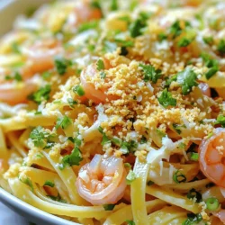 To make Bang Bang Shrimp Pasta, you need a few key ingredients. Here’s the complete list to get you started: - 8 oz fettuccine or spaghetti - 1 lb medium shrimp, peeled and deveined - 1/2 cup mayonnaise - 1/4 cup sweet chili sauce - 1 teaspoon sriracha (adjust for spice preference) - 2 tablespoons lime juice - 2 tablespoons olive oil - 3 cloves garlic, minced - 1/4 cup green onions, chopped (for garnish) - 1/2 cup panko breadcrumbs - Salt and pepper to taste - Optional: Fresh cilantro leaves for garnish Gathering these ingredients is simple. You can find most of them in your kitchen or at a local store. The shrimp adds a nice touch, and the sauce brings bold flavors to the dish. The optional garnishes elevate the presentation and taste. Enjoy the process of cooking, as it will lead to a tasty meal! For the full recipe, check out the detailed steps provided. First, bring a large pot of salted water to a boil. Add your fettuccine or spaghetti. Cook it until it's al dente, which means it's firm yet cooked through. This usually takes about 8-10 minutes, but check the package for exact times. Once done, drain the pasta in a colander and set it aside. Next, grab a medium bowl for the sauce. Whisk together 1/2 cup mayonnaise, 1/4 cup sweet chili sauce, 1 teaspoon sriracha, and 2 tablespoons lime juice. Blend these until smooth. If you want it spicier, feel free to add more sriracha. Set this tasty sauce aside for later. In a large skillet, heat 2 tablespoons of olive oil over medium heat. Add 3 cloves of minced garlic and sauté for about one minute until it smells great. Then, raise the heat to medium-high and add 1 pound of medium shrimp. Season them with salt and pepper. Cook the shrimp for about 2-3 minutes on one side until they turn pink. Then flip them and cook for another minute. Now, it’s time to mix! Pour the Bang Bang sauce over the cooked shrimp. Toss gently until all the shrimp are coated. Reduce the heat to medium and add the cooked pasta to the skillet. Toss everything together until the pasta is evenly coated in that delicious sauce. For a crunchy topping, toast 1/2 cup of panko breadcrumbs in a small pan over medium heat. Stir them frequently for about 3-4 minutes until they turn golden brown. Finally, sprinkle the toasted breadcrumbs over the pasta before serving. Enjoy your Bang Bang Shrimp Pasta! For the full recipe, check out the earlier instructions. Timing is key when cooking Bang Bang Shrimp Pasta. Start by boiling water for the pasta. Once it reaches a rolling boil, add your fettuccine or spaghetti. Cook it until al dente. This usually takes about 8-10 minutes. While the pasta cooks, heat your skillet for the shrimp. This way, both will finish around the same time. You’ll have hot pasta and perfectly cooked shrimp ready to mix together. To make the sauce fit your taste, start with the sriracha. If you like it spicy, add more. If you prefer less heat, keep it simple. You can also mix in a bit of honey to balance the spice. This adds sweetness and makes the sauce creamy and tasty. Taste it as you go. This way, you can find the perfect heat level for you. Bang Bang Shrimp Pasta pairs well with several sides. A fresh green salad with light dressing is a great choice. Garlic bread also works well, giving you a nice crunch. For drinks, try a crisp white wine or sparkling water with lime. These drinks will enhance the meal and make it even more enjoyable. You can find the Full Recipe linked here to help you get started! {{image_2}} You can easily switch shrimp for chicken or tofu. For chicken, use cooked, diced chicken breast. Sauté it until golden brown. For tofu, press it to remove water and cut it into cubes. Sauté the tofu in olive oil until crispy. Both options taste great with the Bang Bang sauce. While fettuccine or spaghetti works well, you can try other pasta shapes. Penne or rigatoni hold sauce nicely and add fun texture. You might also use whole wheat or gluten-free pasta for a healthier choice. Just be sure to follow the cooking times on the package. To make a meat-free version, load your dish with vegetables. Bell peppers, zucchini, and broccoli work well. Sauté them until tender before adding the Bang Bang sauce. You can also add cooked chickpeas for protein. This way, you keep the meal filling and delicious. For the full recipe, check out my Bang Bang Shrimp Pasta recipe. Store your Bang Bang Shrimp Pasta in airtight containers. This keeps it fresh for later. Make sure it cools down before sealing. If you store it right, it can last 3 to 4 days in the fridge. To reheat, you can use the microwave or stovetop. If using a microwave, put it in a bowl and cover it lightly. Heat for 1 to 2 minutes, stirring halfway through. For the stovetop, add a splash of water or broth in a pan. Heat it on low, stirring gently. This helps keep the pasta soft and creamy. Yes, you can freeze Bang Bang Shrimp Pasta. Use freezer-safe containers, and store it for up to 2 months. When freezing, leave some space at the top. This allows the pasta to expand. To thaw, place it in the fridge overnight. Reheat it gently to enjoy the flavors again. For the full recipe, check the link. Bang Bang Shrimp Pasta is a fun dish that mixes shrimp with creamy sauce and pasta. It has a kick from the sriracha and a sweet touch from the chili sauce. This meal has grown popular for its bold flavors and quick prep time. You can whip it up in about 30 minutes, making it perfect for busy nights or special dinners. Yes, you can make Bang Bang Shrimp Pasta ahead of time. Cook the pasta and shrimp, but keep them separate. Store them in airtight containers. On the night you plan to serve, just reheat the pasta and shrimp together with the sauce. This saves you time and still gives you a fresh taste. To complete your meal, try serving a light salad or garlic bread. A fresh side salad with greens adds crunch and balance. Garlic bread is great for soaking up any extra sauce. For drinks, a chilled white wine or sparkling water pairs well with the flavors. Adjusting the spice level is easy. To make it spicier, add more sriracha to the sauce. Start with half a teaspoon and add more until it’s just right for you. If you prefer it milder, reduce the sriracha or skip it altogether. The sweet chili sauce still adds flavor. Bang Bang Shrimp comes from the United States. It started as an appetizer at a popular restaurant chain. The name comes from the sound of shrimp frying. The dish quickly grew in fame and made its way into home kitchens. Now, it’s a favorite for many who love bold flavors. This blog post explored the delicious Bang Bang Shrimp Pasta. We covered the key ingredients and how to cook them step-by-step. With tips to adjust spice levels and serving ideas, you can make it just right for your taste. You can easily switch proteins or make a veggie version. Proper storage and reheating also keep leftovers tasty. Now, you have the tools to create this flavorful dish. Enjoy cooking and savor each bite!