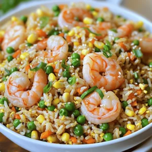To make a tasty shrimp fried rice, gather these main ingredients: - 2 cups cooked jasmine rice (preferably day-old) - 1 pound large shrimp, peeled and deveined - 2 tablespoons vegetable oil - 1 cup mixed frozen vegetables (peas, carrots, corn) - 3 green onions, chopped (white and green parts separated) - 2 cloves garlic, minced - 2 large eggs, lightly beaten - 3 tablespoons soy sauce - 1 tablespoon oyster sauce (optional) - Salt and pepper to taste - 1 teaspoon sesame oil (for drizzling) Each of these ingredients plays a part in building flavor. The day-old rice helps keep things light and fluffy. Fresh shrimp adds a nice protein boost. To elevate your dish, consider these optional ingredients: - 1 tablespoon of fresh ginger, minced - 1 tablespoon of chili paste for heat - A splash of rice vinegar for brightness Adding these can change the flavor profile and make your dish unique. You can mix and match based on your taste. Here are some tools you will need for easy cooking: - A large skillet or wok - A spatula or wooden spoon - A sharp knife and cutting board - Measuring spoons and cups - A bowl for mixing eggs Having the right tools makes cooking more enjoyable. They help you work faster and keep your kitchen organized. If you want to see the full recipe, check out the detailed steps provided above. To start, use day-old jasmine rice. Fresh rice is too sticky. Cold rice helps it fry better. If you don't have day-old rice, make some and chill it. Spread it out on a tray to cool down quickly. Heat 1 tablespoon of vegetable oil in your skillet. Use medium-high heat. Once hot, add the shrimp. Season them lightly with salt and pepper. Cook the shrimp for about 2-3 minutes. They should turn pink and opaque. Remove the shrimp and set them aside. In the same skillet, add the remaining oil. Toss in the minced garlic and the white parts of the green onions. Sauté for about 30 seconds. Let the aroma fill the kitchen! Next, add your frozen mixed vegetables. Stir-fry them for 2-3 minutes until they heat through. Now, push the veggies to one side. Pour the beaten eggs on the other side. Scramble the eggs until they are fully cooked. Mix everything together to combine. Now it’s time to add the cold jasmine rice. Break up any clumps as you mix. Stir in the cooked shrimp next. Drizzle in the soy sauce and oyster sauce if you choose to use it. Stir continuously until all the ingredients are heated through. Finally, drizzle sesame oil over the fried rice for flavor. Mix gently and taste. Adjust the seasoning with salt and pepper if needed. Stir in the green parts of the chopped onions for a fresh crunch. For the full recipe, you can refer to the Full Recipe section. To keep your rice firm, use day-old jasmine rice. Freshly cooked rice holds water and can become mushy. When cooking, rinse the rice until the water runs clear. This removes extra starch. After cooking, spread the rice out on a tray to cool. This helps it dry out and firm up. I recommend using large shrimp for this dish. They have a nice bite and flavor. You can choose fresh or frozen shrimp. If using frozen, thaw them under cold water. Always peel and devein your shrimp for the best texture. Look for shrimp that are firm and have a slight sheen. For extra flavor, consider marinating the shrimp. A mix of soy sauce, garlic, and ginger works well. You can also add more veggies for color and nutrition. Try bell peppers or bean sprouts. Stir-frying over high heat gives a nice char and flavor. Always keep your ingredients moving to avoid burning. You can find the full recipe for this delicious dish above. {{image_2}} You can change the shrimp in this recipe easily. Chicken is a great option. Use diced chicken breast and cook it until it is fully done. Tofu is another good choice. Press it to remove water, then cube it and sauté it until golden. Both give a nice texture and flavor to the fried rice. Feel free to swap in seasonal veggies. In spring, add fresh peas and asparagus. In summer, use zucchini and bell peppers. Fall is perfect for adding butternut squash or mushrooms. Winter calls for hearty greens like kale or bok choy. This keeps your meal fresh and interesting. If you need a gluten-free option, use tamari instead of soy sauce. It tastes just as good! For a vegetarian dish, skip the shrimp and use more vegetables or tofu. You can also add some nuts for crunch and protein. These small changes let everyone enjoy this meal. For the full flavor experience, check out the Full Recipe. To keep leftover shrimp fried rice fresh, place it in an airtight container. Allow it to cool first. Store it in the fridge for up to three days. When storing, separate the shrimp from the rice if possible. This helps maintain the shrimp's texture. Reheat the shrimp fried rice in a skillet over medium heat. Add a splash of water to help steam it. Stir often to heat evenly. You can also use a microwave. Cover it with a damp paper towel to keep moisture in. Heat in short bursts, stirring in between. For longer storage, freeze shrimp fried rice in a freezer-safe bag. Press out as much air as you can before sealing. It can last up to three months in the freezer. To use, thaw it overnight in the fridge. Reheat as mentioned above for the best taste. For the [Full Recipe], make sure to check the specific steps to create this delightful dish! The best rice for fried rice is jasmine rice. It has a nice texture and flavor. Day-old rice works best because it dries out a bit. This helps prevent mushy rice when you stir-fry. If you don’t have day-old rice, spread fresh rice on a tray to cool and dry it out a bit. Yes, you can use fresh shrimp! Just make sure it's peeled and deveined. Fresh shrimp may taste sweeter and more tender. When using fresh shrimp, cook them until they turn pink and opaque. This usually takes about 2-3 minutes. Shrimp fried rice can last up to 3 days in the fridge. Make sure to store it in an airtight container. When you want to eat it, just reheat it in the microwave or on the stove. You can serve shrimp fried rice with several tasty sides. Some great options are: - Egg rolls - Spring rolls - Hot and sour soup - Sweet and sour chicken These dishes pair well and add variety to your meal. For a full guide on making this dish, check the Full Recipe. You now have all the tools to make delicious Chinese style shrimp fried rice. We explored key ingredients, step-by-step cooking methods, and important tips to enhance your dish. Remember, you can substitute proteins and adjust veggies based on your needs. Store any leftovers properly for later enjoyment. This easy meal is versatile and fun to make. With a little practice, you'll impress yourself and others with your cooking skills. Enjoy your time in the kitchen and savor every bite of your shrimp fried rice!