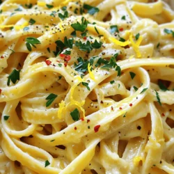 To make a delightful Garlic Parmesan Pasta, gather these simple ingredients: - 12 oz spaghetti or fettuccine - 4 tablespoons unsalted butter - 4 cloves garlic, minced - 1 teaspoon red pepper flakes (adjust to taste) - 1 cup freshly grated Parmesan cheese - 1 cup heavy cream - Salt and pepper to taste - 1/4 cup fresh parsley, chopped (for garnish) - Zest of 1 lemon (for a fresh twist) Each ingredient plays a key role in creating rich flavors. The pasta serves as the base, while butter adds creaminess. Garlic gives a punchy taste, and red pepper flakes add warmth. Parmesan cheese makes the dish rich and savory, while heavy cream smooths it out. Salt and pepper enhance all the flavors. Fresh parsley and lemon zest brighten the dish, making it more appealing. For the full recipe, check out the detailed steps to create this dish perfectly! To start, bring a large pot of water to a boil. Add a good amount of salt. This helps flavor the pasta. Next, add 12 oz of spaghetti or fettuccine. Cook it until it is al dente, which means it should be firm but not hard. Follow the package instructions for timing. After cooking, save 1 cup of the pasta water. This water is starchy and helps the sauce blend later. Drain the pasta but don’t rinse it. Rinsing washes away the flavor. Now, heat a large skillet over medium heat. Add 4 tablespoons of unsalted butter and let it melt. Once melted, add 4 cloves of minced garlic and 1 teaspoon of red pepper flakes. Sauté for about 1 to 2 minutes. You want the garlic to smell great, not brown. Browning can make it bitter. Keep an eye on it. Stir gently and enjoy the aroma as it fills your kitchen. Lower the heat and pour in 1 cup of heavy cream. Stir well and let it simmer for about 3 to 4 minutes. This thickens the sauce a bit. Next, gradually add 1 cup of freshly grated Parmesan cheese. Stir until it melts completely. If the sauce gets too thick, use some of that reserved pasta water. Add it slowly, mixing well until you reach the right creamy texture. Add the drained pasta to the skillet. Toss it well to coat every strand in that rich garlic Parmesan sauce. This step is crucial for flavor. Season with salt, pepper, and a little lemon zest to brighten the dish. Taste it and adjust the seasoning as needed. You want a perfect balance. When ready to serve, remove the skillet from the heat. You can garnish with fresh chopped parsley and more Parmesan cheese if you like. For a fun twist, add some lemon zest for freshness. This dish pairs well with a crisp green salad or a light white wine. Enjoy your delicious Garlic Parmesan Pasta! For the full recipe, check out the detailed instructions above. To make the best Garlic Parmesan Pasta, focus on two key areas: garlic and flavor. Preventing garlic from burning: Burnt garlic can ruin your dish. To avoid this, cook it over medium heat. Stir it often and watch it closely. Once it turns fragrant, it’s ready. This usually takes about 1-2 minutes. Enhancing flavor with additional ingredients: You can add a few simple items to boost flavor. Try mixing in fresh herbs like basil or thyme. You can also add spinach for a pop of color and nutrition. Lemon zest adds brightness to the dish, too. Caloric breakdown per serving: Each serving of Garlic Parmesan Pasta has about 600 calories. This includes the pasta, butter, cream, and cheese. It’s rich, but oh so good! Healthier ingredient swaps: If you want a lighter meal, swap heavy cream for half-and-half or milk. Choose whole-grain pasta for extra fiber. You can also use nutritional yeast instead of cheese for a dairy-free option. For more details, see the Full Recipe for Garlic Parmesan Pasta. {{image_2}} You can easily add spinach and mushrooms to your Garlic Parmesan Pasta. Spinach gives color and nutrients. Mushrooms add a rich, earthy taste. Here’s how to do it: - How to incorporate greens: Start by washing fresh spinach. Add it to the skillet just after sautéing garlic. Cook until it wilts, then mix in the pasta. This adds a fresh touch and great flavor. - Cooking methods for mushrooms: Slice your mushrooms thin. Sauté them in the same skillet before adding garlic. Cook until they are golden brown. This brings out their flavor and gives a nice texture. Adding protein can make your meal heartier. Grilled chicken or shrimp works great. Here’s how to add them: - Adding grilled chicken or shrimp: Cook the protein separately. Season it with salt and pepper. After mixing the pasta and sauce, add the cooked chicken or shrimp. Toss everything to combine well. - Vegetarian protein sources: For a meat-free option, use chickpeas or tofu. Cook them until golden. Mix them in with the pasta for extra protein. Both options are tasty and filling. If you need to avoid gluten, there are great options available. You can still enjoy this dish with a few changes: - Gluten-free pasta options: Look for gluten-free spaghetti or fettuccine. Many brands use rice or quinoa. Cook them as you would regular pasta for the best results. - Modifications for dietary needs: If you want a lighter dish, use cauliflower or zucchini noodles. Spiralize zucchini for a fun twist. This also makes the dish lower in carbs. For the full recipe, check out the main article! To keep your Garlic Parmesan Pasta fresh, use airtight containers. Glass or plastic containers work well. Store the pasta in the fridge for up to three days. If you want to keep it longer, freeze it. In the freezer, it can last for about two months. Just remember, the sauce may change texture when frozen. For reheating, the best way is to use a skillet. Heat it over low heat and add a splash of water or cream. This helps to keep the pasta moist. Stir often to avoid sticking. If you use a microwave, cover the dish with a damp paper towel. This will prevent the sauce from drying out. Always check that it’s warm all the way through before serving. I love using spaghetti or fettuccine for Garlic Parmesan Pasta. These types hold sauce well. Spaghetti gives a nice twirl, while fettuccine offers a flat surface for the sauce. Both are great choices for this dish. Yes, you can prep Garlic Parmesan Pasta ahead of time. Cook the pasta and store it in the fridge. You can also prepare the sauce and keep it separate. When you’re ready to eat, just reheat and combine. This saves time on busy nights. To add heat, use red pepper flakes. Start with a teaspoon and adjust to your taste. You can also add fresh chopped chili. This gives the dish a nice kick without overpowering the garlic flavor. If you want a lighter option, use whole milk or a non-dairy milk. You can also use Greek yogurt for creaminess. Blend it well to keep the sauce smooth. These substitutes work well and still taste great. Check the pasta a minute before the package time ends. It should be firm but not hard when bitten. Look for a slight white dot in the center. This means it’s just right for your dish. In this blog post, I shared how to make Garlic Parmesan Pasta from scratch. We covered all the important ingredients, cooking tips, and serving options. You learned to cook pasta perfectly and create a creamy sauce. Remember, you can customize flavors with extras like greens or proteins. Storing and reheating leftovers is easy too. Enjoy this dish for its rich taste and quick prep. With practice, you'll master it and delight everyone at your table. Happy cooking!