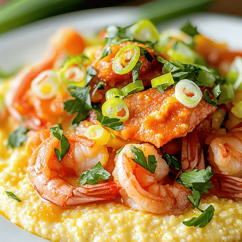 To make red snapper shrimp grits, you need a few key ingredients. These items create the rich and creamy dish you will love. - 2 cups water - 1 cup stone-ground grits - 1 cup sharp cheddar cheese, grated - 1 tablespoon butter - Salt to taste - 1 pound red snapper fillets - 1 pound shrimp, peeled and deveined - 2 tablespoons olive oil - 3 cloves garlic, minced - 1 teaspoon smoked paprika - 1 teaspoon Old Bay seasoning - 1/4 teaspoon cayenne pepper (optional) Each ingredient adds flavor and texture. The stone-ground grits are the heart of the dish. They become creamy and smooth when cooked. The red snapper and shrimp add a tasty seafood flair. You can enhance your dish with some fun garnishes. These add freshness and a pop of color. - 2 green onions, sliced (for garnish) - Fresh parsley, chopped (for garnish) These garnishes brighten the plate. You also can adjust seasonings to fit your taste. Try adding more Old Bay or cayenne for extra kick. This dish is not only tasty but also packed with nutrients. Here’s a quick breakdown of what you get: - Calories: Approximately 450 per serving - Protein: Around 30 grams - Carbohydrates: About 45 grams - Fat: Approximately 15 grams Red snapper and shrimp provide lean protein. The grits offer carbohydrates for energy. This meal is balanced and satisfying. For the complete details, check out the Full Recipe. Start by boiling 2 cups of water in a medium saucepan. Once boiling, slowly stir in 1 cup of stone-ground grits. This helps prevent lumps. Lower the heat to a simmer and cover the pot. Cook for about 20 to 25 minutes. Stir occasionally. You want the grits to be creamy and smooth. When done, take them off the heat. Mix in 1 tablespoon of butter and 1 cup of grated sharp cheddar cheese. Add salt to taste. Keep the pot covered to keep the grits warm. While the grits cook, prepare the red snapper. First, heat 2 tablespoons of olive oil in a large skillet over medium heat. Season 1 pound of red snapper fillets with smoked paprika, Old Bay seasoning, salt, and cayenne pepper if you like heat. Place the fillets in the hot skillet. Cook for about 4 minutes on each side. You want the fish to flake easily with a fork. Once cooked, remove the snapper and set it aside on a plate. In the same skillet, add 3 cloves of minced garlic. Sauté for about 1 minute until it smells great. Then add 1 pound of peeled and deveined shrimp. Cook the shrimp for 3 to 4 minutes. They will turn pink and opaque when done. Season with more Old Bay, salt, and pepper as needed. Now you have your grits, snapper, and shrimp ready. Time to serve! Dish out a generous amount of creamy grits on each plate. Top with the sautéed shrimp, followed by the red snapper fillets. Garnish with sliced green onions and chopped parsley for a lovely finish. For the full recipe, check the details above. To make creamy grits, start with stone-ground grits. They give a great texture and taste. Use two cups of water for each cup of grits. Bring the water to a boil before adding the grits. Stir them in slowly to avoid lumps. Reduce the heat and cover the pot. Cook for about 20-25 minutes. Stir often to keep them smooth. When ready, mix in butter and cheddar cheese. This adds flavor and creaminess. For tasty fish, season your red snapper well. Use smoked paprika, Old Bay, and a pinch of cayenne pepper. These spices enhance the fish's natural flavor. Cook it for about four minutes per side until it flakes easily. For shrimp, sauté garlic in the same pan. This adds depth to the dish. Then add the shrimp and cook until they turn pink. This usually takes three to four minutes. Adjust the seasoning as needed for the best taste. When plating, start with a generous scoop of grits. This will be the base of your dish. Next, add the sautéed shrimp on top, followed by the red snapper fillets. This creates layers of flavor. For a finishing touch, garnish with sliced green onions and chopped parsley. These add color and freshness. Serve immediately for the best experience. Enjoy your beautiful and delicious plate of Red Snapper Shrimp Grits! For more detailed steps, check the Full Recipe. {{image_2}} If you want a healthier twist on red snapper shrimp grits, you can make simple swaps. Instead of butter, use a light oil like avocado oil. This change lowers saturated fat while keeping flavor. For the grits, try using quinoa or cauliflower rice. Both options offer a lower-carb alternative. You can also reduce the cheese or switch to a low-fat version. These swaps help maintain taste while cutting calories. If you prefer a vegetarian dish, leave out the seafood. Use sautéed mushrooms or zucchini for a hearty texture. You can also add a mix of beans, like black or kidney beans, for protein. To keep the flavor strong, season with herbs like thyme and basil. Vegetable broth can replace water when cooking the grits. This change adds depth to the dish without any meat. For those who love heat, spice up your red snapper shrimp grits. Add diced jalapeños or serrano peppers to the shrimp. This will bring a fresh kick. You can also increase the cayenne pepper in the recipe for more warmth. A dash of hot sauce can add zing without overpowering the dish. Finish with a sprinkle of chili flakes for an extra spicy finish. To keep your red snapper shrimp grits fresh, you need to store them right. First, let the dish cool down to room temperature. Then, place the leftovers in an airtight container. Make sure to separate the grits from the seafood to help keep the texture nice. Store the container in the fridge. Your dish will last for about three days this way. When it's time to enjoy leftovers, reheating is key. You can use the stovetop for best results. Start by adding a splash of water or broth to the grits. This keeps them creamy. Heat everything on low, stirring often. For the seafood, warm it gently in a skillet. Avoid high heat to keep the red snapper and shrimp tender. If you want to save some for later, freezing works well. For the grits, let them cool first. Then, spoon them into freezer bags. Flatten them for easy storage. For the seafood, freeze it in separate bags, too. When you’re ready to eat, thaw everything in the fridge overnight. This way, you’ll have a tasty meal ready to go, just like the full recipe suggests! Yes, you can use frozen shrimp and fish. Just thaw them before cooking. Thawing helps them cook evenly. You can leave them in the fridge overnight or run them under cold water. This way, they will taste fresh and delicious. If you cannot find stone-ground grits, you can use quick-cooking grits. They will cook faster but may not have the same texture. Another option is using polenta, which has a similar consistency. Just keep an eye on cooking times since they vary. You know the red snapper is done when it flakes easily with a fork. The fish should turn from translucent to opaque. It takes about four minutes on each side, depending on thickness. Use a meat thermometer if you want to be exact; it should read 145°F. For more details, check out the Full Recipe. Red snapper shrimp grits are a delightful dish with many layers. We explored essential ingredients, cooking steps, and helpful tips. Creamy grits are key, while shrimp and fish bring flavor. You can even make it healthier or vegetarian if you want. Storing leftovers and reheating keeps everything fresh. Now you have the steps to create this meal at home. Enjoy experimenting and making it your own!