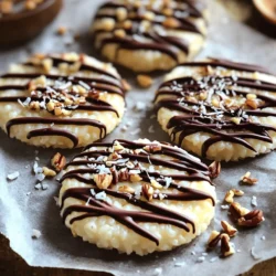 To make chocolate drizzled rice cakes, you need a few simple items. Here’s what you’ll need: - 4 plain rice cakes - 1/2 cup dark chocolate chips (or any preferred variety) - 1 tablespoon coconut oil These main ingredients create a tasty base for your snack. You can make your rice cakes even better with fun toppings. Here are some ideas: - 1/4 cup shredded coconut (unsweetened) - 1/4 cup mixed nuts (chopped; almonds, walnuts, hazelnuts) - Sea salt for sprinkling Feel free to get creative! Add your favorite nuts or seeds. Having the right tools makes cooking easier. Here’s what you’ll need: - Microwave-safe bowl - Spoon or piping bag for drizzling - Parchment paper or silicone baking mat These tools help you create a neat and tasty treat. For more details, check out the Full Recipe. To melt chocolate, start with a microwave-safe bowl. Add the dark chocolate chips and one tablespoon of coconut oil. The oil helps the chocolate flow better. Microwave this mix in 30-second bursts. After each round, stir the chocolate well. Keep doing this until the chocolate is smooth and shiny. Watch closely! Overheating can burn the chocolate. Next, lay your rice cakes flat. Use parchment paper or a silicone mat for easy cleanup. This step will help keep your workspace tidy. Make sure the rice cakes have enough space between them. This way, each cake gets its fair share of chocolate and toppings. Now it's time to drizzle! Use a spoon or a piping bag for this part. Drizzle the melted chocolate over each rice cake in a zigzag pattern. Let the extra chocolate drip back into the bowl. While the chocolate is still warm, sprinkle on the shredded coconut and chopped nuts. Ensure they are spread evenly. Lastly, add a tiny pinch of sea salt on top. It really makes the flavors pop! Allow the chocolate to set for about 10-15 minutes. For faster results, place the rice cakes in the fridge for 5 minutes. Once set, you can enjoy these chocolate drizzled rice cakes. For the complete process, see the Full Recipe. When picking chocolate, I love dark chocolate chips. They melt well and add rich flavor. You can also use milk chocolate or white chocolate if you prefer. Each type gives a different taste. For a fun twist, try flavored chocolate like mint or orange. Just ensure it's good quality for the best results. To get nice drizzles, use a spoon or a piping bag. A piping bag lets you control the flow better. Practice makes perfect! Start with small drizzles on each rice cake. Drizzle in a zigzag pattern for a fun look. Add toppings while the chocolate is still wet. This helps them stick better. Use a mix of shredded coconut and chopped nuts for added crunch. If you have leftovers, store them in an airtight container. Keep them in a cool, dry place. They can last up to a week. If it's warm, the chocolate may melt. You can also refrigerate them for longer freshness. Just remember to let them come to room temperature before eating. Enjoy your tasty treat! {{image_2}} You can mix flavors to make your rice cakes even better. Try adding peanut butter to the melted chocolate for a nutty twist. You can also use milk chocolate for a sweeter touch. Want something fruity? Add crushed freeze-dried strawberries on top for a burst of flavor. Mix and match to find your favorite! The toppings can change how your rice cakes taste. Use crushed pretzels for a salty crunch. You can also try adding dried fruit like raisins or cranberries for sweetness. If you love spice, sprinkle a bit of cinnamon or cayenne pepper on top. These options can make each rice cake unique! You can turn these rice cakes into a fun dessert parfait. Start by breaking the rice cakes into small pieces. Layer them with yogurt and fresh fruit in a cup. Drizzle melted chocolate between the layers for extra sweetness. This makes a great treat for parties or a fun snack at home. The Full Recipe has all the steps to create this tasty treat! To keep your rice cakes fresh, store them in a cool, dry place. Avoid direct sunlight, as it can make them stale. If you have leftovers, make sure they cool fully before storing. This helps keep the texture nice and crisp. Use an airtight container for the best results. This will help keep moisture out. If you want to stack the rice cakes, place parchment paper between them. This prevents sticking and keeps them looking great. You can freeze chocolate drizzled rice cakes for longer storage. First, let the chocolate set completely. Then, place them in a single layer in a container. Make sure to cover them tightly. They can last for about two months in the freezer. When ready to eat, thaw them in the fridge. Enjoy them cold or let them warm up to room temperature. Yes, you can use white chocolate. It melts easily and tastes sweet. You can follow the same steps as with dark chocolate. Just melt it with a little coconut oil. This helps it stay smooth and easy to drizzle. White chocolate will give your rice cakes a different flavor. It pairs well with nuts and fruits. Chocolate drizzled rice cakes can last for about a week. Store them in an airtight container to keep them fresh. If you live in a warm place, keep them in the fridge. This helps the chocolate stay firm and tasty. Just make sure to separate layers with parchment paper. This prevents sticking. You can find pre-made chocolate drizzled rice cakes at some grocery stores. Look in the snack aisle or near the health foods. Some stores may have them in the bakery section too. You can also check online grocery shops. They may have them ready to ship. If you want more options, try looking for the Full Recipe and make your own! You learned how to make chocolate-drizzled rice cakes easily. We covered the main ingredients and tools needed. I shared step-by-step instructions for melting chocolate and decorating rice cakes. Tips and tricks help you achieve the best results. You can explore fun variations and safe storage options. Enjoy making these tasty snacks with your favorite flavors. They are simple and fun to create.