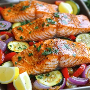 This Baked Cajun Salmon recipe is easy and full of flavor. It takes just 35 minutes to make. You will enjoy a tasty meal that is healthy and colorful. This dish serves four, making it great for family dinners or a small gathering. To prepare this dish, you need the following ingredients: - 4 salmon fillets (about 6 oz each) - 2 tablespoons Cajun seasoning (store-bought or homemade) - 2 tablespoons olive oil - 1 tablespoon lemon juice - 1 teaspoon garlic powder - Salt and pepper to taste - 1 red bell pepper, sliced - 1 zucchini, sliced - 1 small red onion, sliced - Fresh parsley for garnish - Lemon wedges for serving Each ingredient plays a key role in creating a bold flavor. Salmon provides healthy fats and protein. The Cajun seasoning adds a spicy kick. Vegetables give color and crunch. To make this recipe, you will need a few tools: - Baking sheet - Parchment paper or cooking spray - Shallow dish for marinating - Mixing bowls for the marinade and veggies - Measuring spoons for accuracy - Knife and cutting board for chopping These tools help you prepare the dish quickly and easily. Make sure you have everything ready before you start. To start, gather your salmon fillets. You need four pieces, about 6 oz each. In a small bowl, mix 2 tablespoons of Cajun seasoning, 2 tablespoons of olive oil, and 1 tablespoon of lemon juice. Add 1 teaspoon of garlic powder, plus salt and pepper to taste. Stir this well to make a flavorful marinade. Next, place your salmon fillets in a shallow dish. Pour the marinade over the salmon and coat it evenly. Let the fish sit for about 15 minutes. This soaking time helps the salmon absorb all the bold flavors of the Cajun spices. While the salmon marinates, prep your vegetables. Slice 1 red bell pepper, 1 zucchini, and 1 small red onion. In a bowl, toss these veggies with a drizzle of olive oil and season with salt and pepper. This will add a great crunch and taste. Now, preheat your oven to 400&deg;F (200&deg;C). Line a baking sheet with parchment paper or lightly grease it. Arrange the marinated salmon fillets in the center of the baking sheet. Spread the seasoned vegetables around the salmon, creating a colorful display. Bake everything in the preheated oven for 15-20 minutes. The salmon is done when it flakes easily with a fork. Keep an eye on it to avoid overcooking. For the best results, choose fresh salmon. Look for bright, moist fillets without any strong fishy smell. Make sure not to skip the marinating step; it adds depth to your dish. If you want a crispy top, broil the salmon for a few minutes at the end of baking. You can also adjust the spice level. If you like it hot, add extra Cajun seasoning. For a milder taste, reduce the amount. Serve your baked Cajun salmon with fresh parsley and lemon wedges for a bright finish. For the full recipe, you can refer to the complete instructions. Enjoy your flavorful and easy dinner! For great flavor, you can use store-bought Cajun seasoning. I love brands that mix herbs and spices well. If you want to make your own, combine paprika, cayenne, garlic powder, and thyme. This blend gives a nice kick and deep flavor. Adjust the cayenne to your heat level. To get perfectly flaky salmon, choose fresh fillets. Look for bright color and no fishy smell. Marinate your salmon for at least 15 minutes. This helps infuse rich flavors. Bake at 400&deg;F for 15-20 minutes. The salmon is done when it flakes easily with a fork. Avoid overcooking, as it can dry out the fish. Serve your Baked Cajun Salmon with fresh veggies for a bright plate. I love adding lemon wedges for a burst of flavor. You can also pair it with rice or quinoa for a filling meal. Fresh parsley adds color and freshness. This dish is not just tasty; it looks great too! For more ideas, check the Full Recipe. {{image_2}} You can swap some ingredients for healthier options. For example, use avocado oil instead of olive oil. Avocado oil has a high smoke point and adds a nice flavor. You can also replace the Cajun seasoning with a homemade spice mix. Use paprika, cayenne, and garlic powder for a lighter taste. If you want more veggies, add broccoli or asparagus. These options boost the nutrition without losing taste. To kick up the flavor, try adding fresh herbs. Chopped dill or cilantro can give your dish a fresh twist. You can also mix in some smoked paprika for a deeper flavor. A splash of hot sauce can add a kick if you like spice. Don't be afraid to experiment with flavors you love. This is your dish, so make it yours! Baking is quick and easy, perfect for busy nights. But grilling adds a smoky flavor that many love. If you choose to grill, preheat your grill to medium heat. Place the salmon directly on the grill grates or use a grill basket. Keep an eye on it to avoid burning. Cooking time will be similar, around 15 to 20 minutes. Whichever method you choose, you&rsquo;ll end up with a tasty meal. For the full recipe, check out the details above! After enjoying your baked Cajun salmon, let it cool down. Once cool, place the salmon in an airtight container. This helps keep it fresh. Store it in the fridge for up to three days. You can also wrap it tightly in plastic wrap. Just make sure it&rsquo;s sealed well to avoid any air. To reheat your salmon, preheat your oven to 350&deg;F (175&deg;C). Place the salmon on a baking sheet. Cover it with foil to keep it moist. Heat for about 10-15 minutes until it&rsquo;s warmed through. You can also use a microwave. Just heat it in short bursts to avoid overcooking. If you want to save your salmon for later, freezing is a great option. Wrap each piece of salmon tightly in plastic wrap. Then place the wrapped salmon in a freezer bag. Remove as much air as possible before sealing. You can freeze it for up to two months. When ready to eat, thaw it overnight in the fridge before reheating. For the full recipe, check the [Full Recipe]. The best temperature to bake salmon is 400&deg;F (200&deg;C). This heat cooks the fish evenly and quickly. Cooking at this temperature keeps the salmon moist and flaky. It also allows the Cajun seasoning to create a tasty crust. Always check your oven's accuracy with an oven thermometer for best results. Yes, you can use other types of fish for this recipe. Fish like trout, cod, or tilapia work well too. Each fish will have its own flavor and texture, but the Cajun seasoning adds a great kick. Just make sure the cooking time matches the thickness of the fish fillets. Thinner fish will need less time, while thicker ones may need a bit more. You can tell when salmon is fully cooked by checking its color and texture. Cooked salmon turns from dark pink to a lighter shade. When you poke it with a fork, it should flake easily. You can also use a meat thermometer. The internal temperature should reach 145&deg;F (63&deg;C) for safe eating. If you prefer it medium, aim for 125&deg;F (52&deg;C). Baked Cajun salmon is a simple dish to make, packed with flavor. We covered key ingredients and tools needed. I shared steps for marinating and cooking the salmon. Tips and tricks helped ensure a tasty texture. You can even try variations and alternatives to fit your taste. Storing leftovers safely keeps the meal fresh longer. Use these steps to enjoy this delicious dish, and impress your friends and family. With practice, you'll master the perfect baked Cajun salmon every time. Enjoy your cooking adventure!