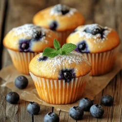 To make classic blueberry muffins, you need a few key ingredients. Here’s what you will need: - 1 ½ cups all-purpose flour - ½ cup granulated sugar - ½ teaspoon baking powder - ½ teaspoon baking soda - ¼ teaspoon salt - 1 large egg - ½ cup unsalted butter, melted and slightly cooled - 1 teaspoon vanilla extract - ½ cup buttermilk (or milk with 1 teaspoon vinegar added) - 1 ½ cups fresh or frozen blueberries These ingredients create a soft and fluffy muffin with bursts of juicy blueberries. The flour gives structure, while the sugar adds sweetness. If you lack a few ingredients, don’t worry! You can swap some items with alternatives. Try these options: - Substitute all-purpose flour with whole wheat flour for a nutty taste. - Use brown sugar instead of granulated sugar for a deeper flavor. - Replace buttermilk with plain yogurt or milk and a splash of lemon juice. - For a dairy-free option, use almond or oat milk in place of buttermilk. These alternatives let you customize your muffins without losing taste or texture. Choosing the right blueberries can make a big difference. Here are some tips: - Look for firm, plump berries that have a deep blue color. - Avoid berries that are mushy or have green spots, as they are not ripe. - If using frozen blueberries, choose ones without added sugar. - Rinse fresh blueberries gently and dry them before adding to your batter. Using high-quality blueberries ensures a fresh and vibrant flavor in your muffins. For the full recipe, check out the details above. Start by gathering all your ingredients. You will need flour, sugar, baking powder, baking soda, salt, an egg, melted butter, vanilla extract, buttermilk, and blueberries. Preheat your oven to 375°F (190°C). Line your muffin pan with paper liners or spray it with non-stick cooking spray. In a medium bowl, whisk the flour, sugar, baking powder, baking soda, and salt together. Make sure it is well mixed. In another bowl, beat the egg. Then, add the melted butter, vanilla extract, and buttermilk. Stir until smooth. Next, pour the wet mix into the dry mix. Gently stir until just combined. It’s okay if there are a few lumps; do not overmix. Now, fold in the blueberries. Be gentle to keep them intact. Spoon the batter into your muffin cups. Fill each one about ¾ full. Bake the muffins in your preheated oven for 18-20 minutes. Check doneness by inserting a toothpick into the center. It should come out clean. Once baked, take them out of the oven. Let them cool in the pan for 5 minutes. After that, move the muffins to a wire rack to cool completely. To make perfect blueberry muffins, follow these tips: - Use fresh or frozen blueberries. If using frozen, do not thaw them. - Measure your flour correctly. Too much flour can make muffins dense. - Do not overmix the batter. This keeps your muffins light and fluffy. - Bake muffins on the center rack for even cooking. You can find the full recipe and more tips for success in the [Full Recipe]. Enjoy your delightful, homemade blueberry muffins! Many home cooks make a few simple mistakes. One big mistake is overmixing the batter. This can lead to tough muffins. Mix just until the dry and wet ingredients come together. Another mistake is not measuring flour correctly. Too much flour can make muffins dry. Use a spoon to fill your measuring cup, then level it off with a knife. Lastly, avoid baking muffins with old baking powder or baking soda. Always check the expiration date for best results. To keep your muffins moist, use buttermilk. It adds tang and keeps the texture soft. If you can't find buttermilk, mix milk with vinegar. Let it sit for five minutes before using. Also, do not overbake your muffins. Check for doneness at 18 minutes. A toothpick should come out clean but not dry. Letting them cool in the pan for a few minutes helps keep moisture in too. Mixing the batter properly is key to great muffins. Start by whisking the dry ingredients well. This ensures even flavor and rise. When you add the wet ingredients, fold them in gently. Use a spatula to bring the batter together without overmixing. A few lumps are fine. Finally, when adding blueberries, fold them in gently. This keeps them from breaking and adds beautiful bursts of flavor. For the full recipe, refer to the earlier section. {{image_2}} You can switch up the classic blueberry muffin recipe by using other fruits. Raspberries, strawberries, or blackberries work great. You can also try chopped peaches or apples. Each fruit gives a unique taste and texture. Just remember to use a similar amount as the blueberries. This keeps the muffins moist and sweet. Adding lemon zest makes your muffins fresh and bright. A teaspoon of lemon zest enhances the flavor without being too strong. You can also add spices like cinnamon or nutmeg for warmth. A pinch of ginger gives a nice kick. These flavors blend well with the fruit and create a delightful muffin. Muffins can be made in different sizes for fun. Mini muffins are perfect for snacks or parties. They bake for about 10-12 minutes. Jumbo muffins are great for a big breakfast treat. Just bake them for 25-30 minutes. No matter the size, the taste remains delicious. You can follow the Full Recipe for exact baking times and tips. To keep your muffins fresh, store them in an airtight container. This helps lock in moisture and keeps them soft. Place a paper towel at the bottom of the container. This will absorb any extra moisture. Store at room temperature for up to three days. If you want to keep them longer, consider freezing. Freezing blueberry muffins is easy! First, let the muffins cool completely. Then, wrap each muffin tightly in plastic wrap. Place the wrapped muffins in a freezer bag or airtight container. Label the bag with the date. You can freeze them for up to three months. This way, you can enjoy them anytime! To reheat muffins, you have a few options. For a quick method, use the microwave. Wrap a muffin in a damp paper towel and heat for about 15-20 seconds. This keeps it moist. If you prefer a crispier texture, use the oven. Preheat it to 350°F (175°C). Place the muffin on a baking sheet for about 5-10 minutes. This restores that fresh-baked taste. Enjoy your muffins warm! Yes, you can use frozen blueberries in this recipe. Just make sure not to thaw them before adding to the batter. Frozen blueberries work well and can add a nice pop of color. They may make the batter a little cooler, so bake your muffins for a couple of extra minutes. This helps them stay moist and fluffy. To make gluten-free blueberry muffins, swap the all-purpose flour for a gluten-free blend. Many blends work well, but look for one that has xanthan gum. This helps with texture and rise. You might need to adjust the liquid slightly. Start with the same amount of liquid, then add more if the batter looks too thick. The best way to serve blueberry muffins is warm. You can dust them with powdered sugar for a sweet touch. Adding a sprig of fresh mint makes them look fancy. Serve them with a side of fresh fruit for a colorful plate. Pair them with coffee or tea for a perfect breakfast or snack. Enjoy them fresh for the best taste! Blueberry muffins are a joy to make and eat. We covered key ingredients, preparation steps, and common mistakes to help you bake better. Don’t forget to experiment with different fruits and flavors for fun variations. Proper storage keeps leftovers fresh for longer. Now you can bake moist, tasty muffins with confidence. Follow these tips, and you'll impress everyone with your baking skills. Enjoy your delicious treats!