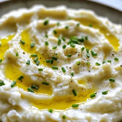 For a perfect roasted garlic cauliflower mash, gather these simple items: - 1 large head of cauliflower, cut into florets - 5-6 cloves of garlic, unpeeled - 3 tablespoons olive oil - ½ cup heavy cream or unsweetened almond milk - ½ teaspoon salt - ¼ teaspoon black pepper - Fresh chives or parsley for garnish You can swap some ingredients if needed. Here are a few ideas: - Instead of heavy cream, try coconut cream for a dairy-free option. - Use vegetable broth instead of almond milk for added flavor. - If you don't have fresh herbs, dried herbs work too, but use less. Choosing the right ingredients makes a big difference. Here are some tips: - Pick a fresh cauliflower head. It should be firm and white, with no brown spots. - Select garlic that feels heavy and has a firm skin. Avoid soft or sprouted garlic. - Use good-quality olive oil for a richer taste. Look for extra virgin if you can. - For creaminess, choose your cream or milk based on your taste and diet. With these ingredients and tips, you’ll create a creamy side dish that everyone will love. Check out the Full Recipe for all the steps to make this dish shine! First, gather all your ingredients. You will need: - 1 large head of cauliflower, cut into florets - 5-6 cloves of garlic, unpeeled - 3 tablespoons olive oil - ½ cup heavy cream or unsweetened almond milk - ½ teaspoon salt - ¼ teaspoon black pepper - Fresh chives or parsley for garnish Make sure your cauliflower is fresh. Look for firm florets with no brown spots. This will ensure a tasty mash. Next, preheat your oven to 400°F (200°C). Toss the cauliflower florets and unpeeled garlic cloves with 2 tablespoons of olive oil on a baking sheet. Spread them in a single layer. This helps them roast evenly. Roast in the oven for 25-30 minutes. You want the cauliflower to be tender and lightly golden. When done, take them out and let them cool for a few minutes. This cooling step helps to keep the mash creamy. Now comes the fun part: blending. Squeeze the roasted garlic out of its skins into a large mixing bowl or food processor. Add the roasted cauliflower, heavy cream (or almond milk), salt, and pepper. Blend until smooth and creamy. If the mash is too thick, add more cream or almond milk until you reach your desired texture. Taste it and adjust the seasoning, if needed. Serve warm, drizzled with the remaining tablespoon of olive oil and garnished with fresh chives or parsley. This Roasted Garlic Cauliflower Mash will impress your family and friends. Enjoy every creamy bite! To make the best roasted garlic cauliflower mash, watch the roasting time. If you roast too long, the cauliflower can burn. Aim for a tender, golden color. Also, do not skip squeezing the roasted garlic. It adds a sweet and rich flavor. If you blend too much, the mash can become gummy. Blend just until smooth. Seasoning is key to a great dish. Start with salt and black pepper. After blending, taste your mash. You might want to add more salt or pepper. For extra flavor, try adding a pinch of smoked paprika or garlic powder. Fresh herbs like chives or parsley are perfect for a fresh touch. They add color and taste. Want to save time? You can prep in advance. Cut the cauliflower and garlic the day before. Store them in the fridge until you are ready to cook. If you're short on time, use a microwave to steam the cauliflower. This can cut down your cooking time. Another tip is to use a food processor for blending. It makes the job faster and easier. For the full recipe, check the section above. {{image_2}} To make a dairy-free version, simply swap out heavy cream for unsweetened almond milk. You can also use coconut cream for a richer taste. Both options keep the mash creamy and delicious. If you prefer a vegan dish, ensure your almond milk is unsweetened and check the label on any other ingredients. This way, you can enjoy a tasty, plant-based side. You can mix in other veggies to enhance the mash. Some great options include steamed carrots, broccoli, or even sweet potatoes. These additions boost the flavor and add nutrition. Just make sure to roast them along with the cauliflower. This helps all the flavors blend well together. To take the mash up a notch, consider adding fresh herbs or spices. Chopped rosemary or thyme works wonders. You can also add a pinch of smoked paprika for a subtle kick. If you’re feeling adventurous, a dash of nutritional yeast gives a cheesy flavor without dairy. These twists will keep your Roasted Garlic Cauliflower Mash exciting and new. For more ideas, check the Full Recipe. To keep your roasted garlic cauliflower mash fresh, let it cool first. Then, place it in an airtight container. Store it in the fridge for up to three days. If you want to keep it longer, freezing is a good option. When you're ready to enjoy your mash again, take it out of the fridge. You can reheat it in a pot on low heat. Stir it often to keep it smooth. If it seems too thick, add a splash of cream or almond milk. You can also use a microwave. Heat it in 30-second bursts, stirring in between. If you freeze the mash, use it within one month for the best taste. To thaw, move it to the fridge overnight. When you’re ready to eat, reheat as mentioned above. This way, you’ll enjoy the creamy goodness anytime. For the full recipe, check out the instructions earlier in the article. To make your mash less creamy, cut back on the cream. You can use less heavy cream or almond milk than the recipe calls for. Start with a small amount and blend. Taste it as you go. If you want it even thicker, add more cauliflower. You could also use a potato or another vegetable for more texture. This will help you find the right balance. Yes, you can use frozen cauliflower. Just make sure to thaw it first. Drain any excess water after thawing. This will help keep your mash from becoming too watery. Roasting frozen cauliflower can change the texture, so steaming it may work better. Once it’s ready, follow the same steps in the Full Recipe to blend it into a smooth mash. Cauliflower is low in calories and high in nutrients. It’s a great source of vitamins C and K. It also contains fiber, which helps with digestion. Cauliflower is high in antioxidants, which support health. Eating cauliflower can help reduce inflammation and lower the risk of chronic diseases. Plus, it is a fantastic low-carb substitute for grains and legumes. This makes it a smart choice for many diets. In this post, we explored the process of making roasted garlic cauliflower mash. We looked at ingredient choices, steps for preparing delicious mash, and tips to avoid common mistakes. You learned about variations and storage tips to keep it fresh. Experimentation and good practices will enhance your dish. Remember, cooking is about fun and creativity. Enjoy making your mash tasty and unique!
