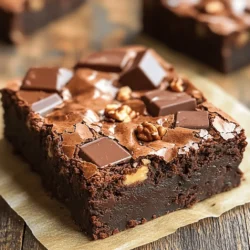 - 1 cup unsalted butter - 1 cup granulated sugar - 1/2 cup packed brown sugar - 4 large eggs - 1 teaspoon vanilla extract - 1 cup all-purpose flour - 1/2 cup unsweetened cocoa powder - 1/2 teaspoon salt - 1/2 teaspoon baking powder - 1 cup chocolate hazelnut spread - 1/2 cup chopped hazelnuts (optional) I love using simple, fresh ingredients to create delicious treats. Each one plays a key role in the flavor and texture of these brownies. The butter gives them richness, while the sugars add sweetness. Eggs make them moist and fluffy. The cocoa powder brings that deep chocolate flavor. I often pick high-quality chocolate hazelnut spread for the best taste. If you want a crunchy bite, add chopped hazelnuts. They also add a nice nutty flavor. - 9x13-inch baking pan - Parchment paper - Medium saucepan - Mixing bowls - Whisk and spatula You need a few basic tools to make this recipe. A 9x13-inch baking pan is perfect for these brownies. Parchment paper helps with easy removal. Use a medium saucepan for melting the butter. Mixing bowls are great for combining wet and dry ingredients. A whisk and spatula make mixing easy and fun. - Prep Time: 15 mins - Cook Time: 25-30 mins - Servings: 16 brownies These brownies are quick to make. You can prep them in just 15 minutes. Once baked, they take 25 to 30 minutes in the oven. You’ll end up with 16 delicious brownies to share or enjoy on your own. Check out the Full Recipe for more details! - Preheat the oven to 350°F (175°C). - Grease and line the baking pan with parchment paper. This helps with easy removal later. - Melt butter in a saucepan over low heat. Keep an eye on it so it doesn't burn. - Stir in granulated and brown sugar until combined. You want it smooth. - Add the eggs one at a time and mix well after each. Then, stir in the vanilla extract. - In another bowl, whisk together flour, cocoa powder, salt, and baking powder. Make sure no lumps remain. - Gradually add the dry mixture to the wet ingredients. Mix just until combined. Overmixing can make the brownies tough. - Fold in the chocolate hazelnut spread. This gives rich flavor and a gooey texture. - Optionally, mix in chopped hazelnuts for extra crunch. They add a nice contrast to the soft brownies. - Pour the batter into the prepared pan. Spread it evenly for even baking. - Bake for 25-30 minutes or until the toothpick test is clean. A few moist crumbs are fine. - Let cool in the pan for 10 minutes. This helps them set. - Transfer to a wire rack to cool completely. Cut into squares for serving. Enjoy your delicious brownies! For the full recipe, check the section above. To make the best brownies, you need to avoid overmixing. Mix just until the ingredients blend well. This keeps your brownies soft and fudgy. The right baking time is also key. Check them at 25 minutes. If a toothpick comes out with moist crumbs, they are done. For a richer taste, add a pinch of espresso powder. This small touch makes a big difference. You can also try different nuts or chocolate chips. Each type brings its own flavor to the brownies. Serve your brownies warm with a scoop of vanilla ice cream. The cold ice cream melts into the warm brownie, creating a perfect treat. You can also drizzle chocolate or caramel sauce on top. This adds extra sweetness and makes your brownies look fancy. For the full recipe, check the section above. {{image_2}} You can easily make these brownies gluten-free. Just substitute the all-purpose flour with a gluten-free blend. Many stores sell good blends. Ensure you check the ingredients for any added flavors or sugars. If you follow a vegan diet, you can still enjoy these brownies. Use a dairy-free butter alternative. Instead of eggs, use flax eggs. To make a flax egg, mix one tablespoon of ground flaxseed with two and a half tablespoons of water. Let it sit for a few minutes until it thickens. Feel free to play with flavors! Try using different chocolate spreads. Almond or peanut butter spreads can add unique twists. Each spread changes the taste and texture. Experiment to find your favorite flavor! Store brownies in an airtight container at room temperature for up to 3 days. This keeps them fresh and tasty. I love to enjoy them on the first day when they are soft and chewy. You can refrigerate brownies for up to a week. If you want to keep them longer, freeze them for up to 3 months. Just wrap each brownie in plastic wrap and place them in a freezer bag. You can enjoy a sweet treat whenever you like! To bring back that warm, fresh-baked taste, warm brownies in the microwave for 10-15 seconds. This makes them soft and gooey, just like when you first baked them. If you want to get fancy, add a scoop of ice cream on top! It’s a delightful way to enjoy your chocolate hazelnut spread brownies. For the complete recipe, check out the Full Recipe section. Yes, you can substitute with hazelnut or peanut butter spreads. Each spread adds a unique flavor. Hazelnut spread gives a rich, nutty taste that pairs well with chocolate. Peanut butter adds a creamy, salty twist. Experiment to find your favorite! Use the toothpick test: insert into the center and ensure it comes out with a few moist crumbs. If it comes out clean, the brownies may be overcooked. Aim for that perfect balance of gooey and set. This method works every time! Absolutely, they keep well in the fridge and can be made a few days before serving. Just store them in an airtight container. This makes it easy for parties or gatherings. You can enjoy them fresh, even days later! Excellent with ice cream, whipped cream, or fresh berries. Ice cream adds cold creaminess. Whipped cream adds lightness. Fresh berries give a fruity contrast. Each pairing enhances the rich brownie flavor. Enjoy creating your perfect dessert plate! We explored how to make delicious chocolate hazelnut spread brownies. You learned about key ingredients, tools, and even variations. Remember, the right mix of wet and dry ingredients makes the best brownies. With a few tips, you can enhance flavor and texture. Enjoy these treats fresh or store them for later. No matter how you serve them, these brownies will impress. You now have everything you need to bake perfectly fudgy brownies!