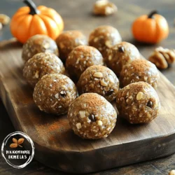 - 1 cup rolled oats - 1/2 cup almond butter (or any nut butter) - 1/2 cup canned pumpkin puree - 1/4 cup honey or maple syrup - 1 teaspoon vanilla extract - 2 teaspoons pumpkin pie spice - 1/4 teaspoon salt - 1/4 cup mini chocolate chips (optional) - 1/4 cup chopped nuts (walnuts or pecans) (optional) I love using these ingredients for my Pumpkin Spice Energy Balls. Each one plays a big role in the taste and health of the snack. First, the rolled oats give a nice base. They add fiber and help keep you full. Almond butter is my go-to nut butter, but you can use any nut butter you like! It adds creaminess and healthy fats to the mix. The canned pumpkin puree gives moisture and a rich flavor. Plus, it is packed with vitamins. Honey or maple syrup adds a touch of sweetness. You can adjust the amount based on your taste! Vanilla extract brings out all the flavors. The pumpkin pie spice adds that cozy fall vibe. It has cinnamon, nutmeg, and ginger, which makes these energy balls special. Don't forget the salt! It balances the sweetness and enhances all the flavors. If you want a fun twist, try adding mini chocolate chips or chopped nuts. They give texture and extra taste. These ingredients come together for a tasty and healthy snack. Check out the Full Recipe for the complete guide to make these delicious bites! - In a large mixing bowl, combine the rolled oats, pumpkin puree, almond butter, and honey (or maple syrup). - Add the vanilla extract, pumpkin pie spice, and salt. Stir well until all flavors mix. - If you like, fold in mini chocolate chips and chopped nuts. This adds extra crunch and fun! - Now, refrigerate the mixture for about 30 minutes. This makes it easier to handle later. - Once chilled, scoop out tablespoon-sized portions. Roll them into balls using your hands. - Place the energy balls on a baking sheet lined with parchment paper. Refrigerate them again for at least 30 minutes. This helps them firm up. After that, you can enjoy these tasty pumpkin spice energy balls. They are great snacks for any time! For the full recipe, check the details above. To make your energy balls just right, adjust the sweetness. You can change the amount of honey or maple syrup. If you prefer a sweeter bite, add more. For a less sweet taste, reduce the sweetener. You can also play with the spices. Try adding ginger or nutmeg for new flavors. Each spice brings its own twist. This way, you can enjoy different tastes every time! Using the right tools makes cooking easier. I recommend a large mixing bowl for blending. You’ll also need a sturdy spoon or spatula for mixing. Parchment paper is key too. It keeps the energy balls from sticking. Plus, it makes clean-up a breeze! These energy balls are a great snack with many options. Pair them with a protein shake for a full boost. They also go well with fresh fruit. They are perfect for a quick breakfast. Just grab a few and go! {{image_2}} If you want a nut-free option, use sunflower seed butter instead of almond butter. This swap keeps the energy balls creamy and delicious. Sunflower seed butter has a great taste and works well with the pumpkin flavor. You can mix in dried fruits like cranberries or raisins for extra sweetness. These fruits add chewiness and a pop of flavor. You can also try different nut butters, like cashew or peanut butter, for a unique twist. Each nut butter brings its own flavor and texture, making your energy balls even more exciting. You can adjust the size of the energy balls to fit your needs. If you want a quick snack, make smaller bites. For a more filling treat, roll larger balls. This way, you control the portion size, whether you need a little pick-me-up or a hearty snack. Store your pumpkin spice energy balls in an airtight container. This keeps them fresh and tasty. I recommend using a glass or plastic container with a tight lid. If you have multiple batches, separate them with parchment paper. This prevents them from sticking together. To properly refrigerate, place the container in the fridge right after making the energy balls. This helps them firm up and stay cool. Keeping them in the fridge also maintains the flavor and texture. These energy balls last about one week in the fridge. After that, they may lose their taste and texture. Signs of spoilage include an off smell, change in color, or mold. If you see any of these signs, it’s best to toss them out. You can freeze pumpkin spice energy balls for longer storage. To freeze, place them in a single layer on a baking sheet. Freeze them for about one hour until firm. Then, transfer them to an airtight container or freezer bag. Remove as much air as possible to prevent freezer burn. For thawing, take out the desired number of energy balls and leave them in the fridge overnight. If you need them fast, you can let them sit at room temperature for about 30 minutes. Enjoy them fresh and delicious, just like the day you made them! Pumpkin spice energy balls stay fresh for up to one week in the fridge. Store them in an airtight container. This keeps them moist and tasty. If you want them to last longer, you can freeze them. They can last for about three months in the freezer. Yes, you can easily swap out ingredients. For example, you can replace almond butter with peanut butter or sunflower seed butter if needed. You can also use agave syrup instead of honey or maple syrup. If you don’t have pumpkin pie spice, a mix of cinnamon and nutmeg works too. Be creative with your choices! Absolutely! These energy balls are a great snack for kids. They are full of healthy ingredients. The oats and pumpkin provide fiber and nutrients. Plus, the sweet taste from honey or chocolate chips makes them fun to eat. Just check for any nut allergies before serving. Each pumpkin spice energy ball gives you a boost of energy. They have a good mix of carbs, protein, and healthy fats. One ball has about 100 calories. It also has fiber, protein, and vitamins from the pumpkin. This snack fuels you well for the day. For the full recipe, check out the details above! This blog post covered how to make delicious pumpkin spice energy balls. We listed the simple ingredients, step-by-step instructions, and helpful tips. Making these snacks is easy and fun. You can customize them to suit your taste. They are healthy, quick, and perfect for busy days. Store them well to keep them fresh, or freeze for later. Try different flavors and enjoy these tasty bites anytime. Now, it’s your turn to make and enjoy your energy balls!