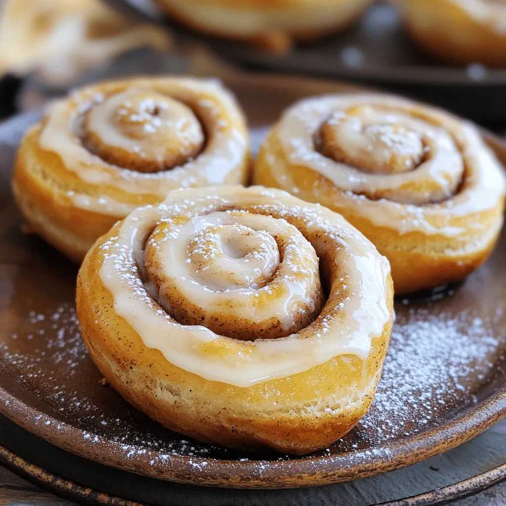 - 4 cups all-purpose flour - 1/2 cup sugar - 1 packet (2 1/4 tsp) active dry yeast - 1 cup whole milk, warmed - 1/3 cup unsalted butter, melted - 2 large eggs - 1 teaspoon salt - 1 tablespoon ground cinnamon - 1/2 cup brown sugar, packed - 1 tablespoon vanilla extract - 1 cup powdered sugar (for icing) - 2 tablespoons milk (for icing) To make the best cinnamon rolls, use fresh ingredients. Fresh yeast gives a lovely rise. If you want to measure in grams, here’s a quick guide: - 4 cups of flour = 480 grams - 1/2 cup of sugar = 100 grams - 1 packet of yeast = 7 grams - 1 cup of milk = 240 grams - 1/3 cup of butter = 76 grams - 2 large eggs = about 100 grams - 1 teaspoon of salt = 6 grams - 1 tablespoon of cinnamon = 8 grams - 1/2 cup of brown sugar = 110 grams - 1 tablespoon of vanilla = 13 grams - 1 cup of powdered sugar = 120 grams - 2 tablespoons of milk = 30 grams You can swap some items if needed. Use almond milk instead of whole milk. Use coconut oil if you want a dairy-free option. - Mixing bowls - Rolling pin - Baking dish - Whisk Gather these tools before you start. It helps to have everything ready. This way, you won't scramble for things mid-bake. Yeast activation Start by warming 1 cup of milk. Then, mix in 1 tablespoon of sugar and a packet of active dry yeast. Wait 5 to 10 minutes. The yeast will foam up. This shows it’s alive and ready to work. Mixing dry ingredients In a big bowl, add 4 cups of all-purpose flour, 1/2 cup of sugar, and 1 teaspoon of salt. Stir these dry ingredients together. Make a small well in the center of the mix. Combining wet ingredients Pour the yeast mixture, melted butter, and 2 eggs into the well. Use a spoon to mix until a dough forms. Then, knead the dough on a floured surface for 5 to 7 minutes. It should feel smooth and elastic. Rolling out the dough After the dough rises, punch it down. Roll it out on a floured surface into a rectangle. Aim for about 1/4 inch thick. This will be the base for your rolls. Applying the cinnamon-sugar mixture In a small bowl, mix 1/2 cup of brown sugar with 1 tablespoon of ground cinnamon. Evenly sprinkle this mix over the rolled-out dough. Make sure to cover all areas for maximum flavor. Rolling and slicing techniques Start from one long edge and roll the dough tightly into a log. Use a sharp knife to slice the log into 12 equal pieces. Place these slices in a greased baking dish. First rise process Cover the rolls with a cloth and let them rise for about 30 minutes. They should puff up nicely. Baking temperature and time Preheat your oven to 375°F (190°C). Bake the rolls for 20 to 25 minutes. Keep an eye on them until they turn golden brown. Cooling before icing Once baked, remove the rolls from the oven. Let them cool for a few minutes before adding the icing. This keeps the icing from melting away. Enjoy the sweet smell while you wait! To get the best cinnamon rolls, focus on dough texture. The dough should feel soft and slightly sticky. If it is too dry, add a bit of warm milk. Knead the dough until it's smooth and elastic, which usually takes about 5-7 minutes. Rising time is key. After you knead, let the dough rise in a warm spot. This usually takes about 1 to 1.5 hours. The dough should double in size. If your kitchen is cold, find a warm place. When baking, ensure even baking. Place the rolls in the center of the oven. This helps them bake nicely all around. Check the rolls a few minutes before the time is up. They should be golden brown but not too dark. Activating yeast properly is crucial. If the yeast does not foam, your rolls will not rise. Always use warm milk, not hot. Mix in sugar to help the yeast wake up. Watch the baking time. Overbaking can make the rolls dry. Underbaking can leave them doughy inside. Use a toothpick to check doneness; it should come out clean. Measuring correctly is vital. Use the right tools. For flour, spoon it into the cup and level it off. Do not pack it down. This keeps the right amount in your mix. Presentation can make a big difference. Serve your cinnamon rolls warm on a nice plate. For a pretty touch, sprinkle some cinnamon or powdered sugar on top. Pair your rolls with coffee or tea. The warm flavors of cinnamon go well with both. This makes for a lovely breakfast or afternoon treat. Enjoy! {{image_2}} You can make gluten-free cinnamon rolls with special flour blends. Brands like Bob's Red Mill and King Arthur offer great blends. When you use these, your rolls will still taste good. You need to mix in a bit of xanthan gum for texture. This helps the dough rise and hold together well. Follow the same steps in the recipe, but keep an eye on the dough. It might need less time to rise. For a vegan twist, swap out eggs and dairy with plant-based options. Use flaxseed meal mixed with water to replace eggs. Mix 1 tablespoon of flaxseed meal with 2.5 tablespoons of water for each egg. For milk, almond or soy milk works well. You can use coconut oil instead of butter for a rich flavor. For the icing, mix powdered sugar with almond milk and a splash of vanilla. This makes a sweet topping that pairs perfectly with your rolls. You can change up the flavors in your cinnamon rolls. Try adding chopped nuts like pecans or walnuts for a crunch. Dried fruits like raisins or cranberries add a nice touch, too. If you want to play with spices, consider adding nutmeg or cardamom. These spices can give your rolls a unique flavor twist. Just mix them in with the brown sugar and cinnamon before spreading it on the dough. Each variation makes for a fun and tasty treat! You can store cinnamon rolls at room temperature or in the fridge. If you choose room temperature, place them in an airtight container. This keeps them soft and fresh. If you prefer refrigeration, wrap them tightly in plastic wrap. This helps prevent them from drying out. Cinnamon rolls stay fresh for about 2-3 days at room temperature. In the fridge, they can last up to a week. Look for signs of spoilage, like mold or a strange smell. If they feel hard or dry, it’s time to toss them. To freeze cinnamon rolls, let them cool completely first. Wrap each roll in plastic wrap, then place them in a freezer bag. This keeps them fresh for up to 3 months. When you want to enjoy them, take a roll out and thaw it in the fridge overnight. Then, reheat in the oven at 350°F (175°C) for about 10 minutes. This brings back their soft, gooey goodness. Yes, you can make the dough the night before. First, prepare the dough as normal. After the first rise, punch it down and cover it. Place it in the fridge. The next morning, take it out and let it sit at room temperature for about 30 minutes. Then, roll it out and shape your cinnamon rolls as usual. This way, you can enjoy fresh rolls with less morning work. Dense cinnamon rolls can happen for a few reasons. One common cause is not letting the dough rise enough. Yeast needs time to work. If it’s too cold, the yeast might not activate well. Another reason is using too much flour. Always measure flour properly. Lastly, over-kneading can also lead to dense rolls. Aim for a soft, elastic dough that rises well. Reheating cinnamon rolls can bring back their soft texture. You can microwave them for 10 to 15 seconds. Check if they are warm enough. If you prefer the oven, wrap them in foil and heat at 350°F for 10 minutes. This helps keep them moist. Enjoy them warm with icing for the best taste. Yes! Adding ingredients like chocolate chips or nuts can make your rolls even better. Just sprinkle them on the dough after you spread the cinnamon-sugar mixture. Roll the dough tightly to keep the mix-ins inside. This adds nice surprises with each bite. Feel free to experiment with flavors you love. For a detailed guide, check out the Full Recipe (Cinnamon Swirl Bliss Rolls). You'll find step-by-step instructions to make these delicious treats! In this post, we covered how to make delicious cinnamon rolls. We discussed the key ingredients, tools needed, and step-by-step instructions. I shared tips for perfect rolls and common mistakes to avoid. You learned about variations, storage, and answered frequently asked questions. Cinnamon rolls can be a fun treat or a sweet gift. Enjoy making them your way, and don’t be afraid to experiment!