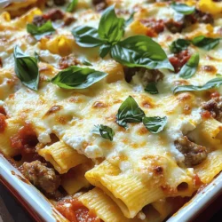 55. Baked Ziti with Sausage Hearty Family Comfort Meal