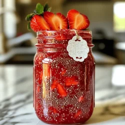 You need ripe, fresh strawberries for this jam. They bring sweet and bright flavor. Use about 2 cups, hulled and chopped. This makes your jam taste amazing. Strawberries are low in calories and high in vitamin C. They are a great choice for a healthy spread. Next, choose your sweetener. You can use 2 tablespoons of honey or maple syrup. Honey adds a floral note, while maple syrup gives a rich taste. Both sweeteners balance the tartness of strawberries. They help your jam reach the perfect flavor. Chia seeds are the magic ingredient in this jam. You will need 2 tablespoons. They thicken the jam and add a nice texture. Plus, chia seeds are packed with fiber and omega-3s. This makes your jam not just tasty but also healthy. You can find the full recipe [here]. Start by washing the strawberries well. Remove the green tops and chop them into small pieces. This helps them cook evenly. You want about 2 cups of chopped strawberries. Place them in a medium-sized saucepan. Add 2 tablespoons of honey or maple syrup to the saucepan with the strawberries. Heat this mixture over medium heat. Stir it occasionally. This helps the strawberries release their juices. When the mixture starts to bubble, reduce the heat to medium-low. Let it simmer for about 5 to 7 minutes. The strawberries will soften and the mixture will thicken. Take the pan off the heat. Stir in 2 tablespoons of chia seeds, 1 tablespoon of lemon juice, and a pinch of salt. Mix it well. The chia seeds will help thicken the jam as it cools. Allow the jam to cool for about 15 minutes at room temperature. Once cool, transfer it into a clean jar. Seal the jar tightly and store it in the fridge for up to two weeks. For the full recipe, check back on the main article. To get the best jam texture, cook the strawberries just right. You want them soft but not mushy. When you simmer the mixture, it should bubble gently. If it looks too runny, let it cook a bit longer. Remember, chia seeds will help thicken the jam as it cools. After mixing in the seeds, let it sit for about 15 minutes. This step is key for a perfect spread. You can add a twist to your jam with simple changes. Try adding a dash of vanilla extract for warmth. A pinch of cinnamon can give it a cozy feel. If you like tart flavors, squeeze in more lemon juice. You can even mix in other fruits, like raspberries or blueberries, for a new taste. This jam is all about your preferences, so get creative! Make your jam look as good as it tastes. Use a mason jar for a rustic look. A cute label can add a personal touch. Add fresh strawberry slices on top for color. You can even serve it on a wooden board with toast and crackers. This makes for a pretty display at brunch or a picnic. Your friends and family will love it! {{image_2}} You can swap strawberries for other fruits in this jam. Try using blueberries, raspberries, or blackberries. Each fruit brings its own taste and color. For example, blueberry chia seed jam has a rich, deep hue. Simply use the same amount of fruit and add it to your pot as you would with strawberries. You can change the sweetener to fit your taste. Honey and maple syrup work well, but you can also use agave or coconut sugar. Each sweetener has its unique flavor. For a more fruity taste, try using a fruit syrup. Adjust the amount based on how sweet you want your jam. Adding spices can make your jam extra special. Try a pinch of cinnamon or ginger to add warmth. For a fresh twist, consider adding vanilla extract or lemon zest. These add layers of flavor and make your jam unique. Experiment with different spices to find your favorite combination. Store your Strawberry Chia Seed Jam in a clean jar. Seal it tightly and keep it in the refrigerator. The cool temperature will help preserve the flavors and freshness. This jam stays good for up to two weeks. Always use a clean spoon when scooping out the jam. This prevents any germs from getting in the jar. If you want to keep your jam longer, freezing is a great option. Pour the jam into an airtight container. Leave some space at the top for expansion as it freezes. You can store the jam in the freezer for up to six months. When you are ready to use it, just move it to the fridge to thaw overnight. Homemade Strawberry Chia Seed Jam lasts up to two weeks in the fridge. If you freeze it, it can last for six months. Check for any signs of spoilage, like odd smells or colors. If you see any, it’s best to toss it. Making this jam in small batches can help you enjoy it fresh and tasty. Homemade Strawberry Chia Seed Jam can last up to two weeks in the fridge. Store it in a clean jar and seal it tightly. Always check for any signs of spoilage before using. If you see mold or smell something off, it’s best to toss it. Yes, you can use frozen strawberries! Just thaw them before cooking. Frozen strawberries can make the jam just as tasty. Keep in mind that you might need to adjust cooking times. Cook them until they soften and release juices like fresh ones. Chia seeds pack a punch of nutrition! They are high in fiber, which aids digestion. They also provide omega-3 fatty acids, good for heart health. Chia seeds help thicken the jam without added sugars. This makes your jam a healthy choice while keeping it delicious. You learned how to make fresh strawberry chia seed jam. We covered the key ingredients: fresh strawberries, sweeteners, and chia seeds. I shared step-by-step instructions to help you create the perfect jam. You also found tips on consistency, flavor, and presentation. Don't forget about the fun variations and storage options. This jam is easy to customize and quick to make. Enjoy your tasty, homemade treat!