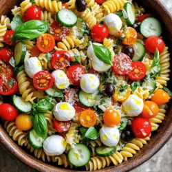 Here is everything you need to make Zesty Italian Pasta Salad. This dish is fresh and colorful. Gather these ingredients to get started: - 2 cups uncooked rotini or fusilli pasta - 1 cup cherry tomatoes, halved - 1 cup cucumber, diced - 1/2 cup red bell pepper, diced - 1/2 cup black olives, pitted and sliced - 1/2 cup mozzarella balls or diced mozzarella cheese - 1/4 cup red onion, thinly sliced - 1/4 cup grated Parmesan cheese - 1/4 cup fresh basil, chopped - 1/4 cup olive oil - 3 tablespoons red wine vinegar (or apple cider vinegar) - 1 teaspoon Italian seasoning - Salt and pepper to taste These ingredients add great flavor and color to your salad. Each one plays an important role. The pasta gives a nice base. The veggies add crunch and freshness. The dressing ties everything together. You can find the full recipe for more detailed steps. Happy cooking! - Start by boiling a large pot of water. - Add 2 cups of rotini or fusilli pasta. - Cook the pasta until it is al dente. - Drain the pasta and rinse it under cold water to cool. - Take a large bowl and add the cooled pasta. - Next, mix in 1 cup of halved cherry tomatoes. - Add 1 cup of diced cucumber and 1/2 cup of diced red bell pepper. - Toss in 1/2 cup of sliced black olives and 1/2 cup of mozzarella cheese. - Finally, add 1/4 cup of thinly sliced red onion. - In a separate bowl, whisk together 1/4 cup of olive oil. - Add 3 tablespoons of red wine vinegar. - Sprinkle in 1 teaspoon of Italian seasoning. - Season with salt and pepper to taste. - Mix until the dressing is well blended. - Pour the dressing over the pasta mixture. - Toss everything together until it is evenly coated. - Gently fold in 1/4 cup of grated Parmesan cheese. - Add 1/4 cup of chopped fresh basil for flavor. - Cover the salad and refrigerate it for at least 30 minutes. - This will let the flavors meld together nicely. - Before serving, give the salad a quick toss. - Adjust seasoning if needed. For the complete recipe, check out the Full Recipe section. To achieve the perfect al dente pasta, boil water in a large pot. Add salt once the water is boiling. This helps add flavor. Then, add your uncooked rotini or fusilli pasta. Cook it according to the package instructions. Usually, this is around 8 to 10 minutes. Check the pasta at the lower end of the time. It should be firm but not hard. Drain the pasta in a colander and rinse it with cold water. This stops the cooking and keeps it from getting mushy. Adding spices and fresh herbs can make your pasta salad even better. For a zesty kick, try adding crushed red pepper flakes. Fresh herbs like basil or parsley add a bright touch. You can also use dried herbs like oregano or thyme. They blend well with the other flavors. Don’t forget to adjust the salt and pepper, too. This simple step can elevate your dish to a whole new level. Zesty Italian pasta salad pairs well with many dishes. For a light meal, serve it with grilled chicken or fish. You can also add a side of garlic bread for a filling option. If you want a vegetarian choice, consider serving it with a fresh green salad. This adds crunch and freshness. You can also enjoy it as a stand-alone dish. Just remember, the more colorful your salad, the more appealing it looks on the table. Try to serve it cold for the best flavor. For the full recipe, check the instructions above. {{image_2}} You can easily swap out the pasta in this recipe. For a gluten-free option, use gluten-free rotini or fusilli. You can also try whole wheat pasta for added fiber. If you want to skip pasta altogether, use spiralized zucchini or carrots for a fresh twist. For veggies, feel free to add or replace with your favorites, like bell peppers or artichokes. To make this salad heartier, add protein. Grilled chicken makes a tasty choice. Simply chop cooked chicken and mix it in. Shrimp is another great option. Cook it quickly in a pan and toss it in. If you prefer a vegetarian option, try adding chickpeas. Rinse a can of chickpeas and fold them in for extra protein and texture. You can switch up the dressing for different flavors. A balsamic vinaigrette adds a sweet touch. For a creamier option, try a ranch or Caesar dressing. You could also mix lemon juice with olive oil for a bright flavor. Each dressing brings a new twist to the salad, making it fun to try different combinations. For the full recipe, refer to [Full Recipe]. To keep your zesty Italian pasta salad fresh, store it in an airtight container. This helps keep the flavors vibrant. Make sure it cools down before sealing. Avoid adding extra dressing until you are ready to serve. This keeps the pasta from getting soggy. Your pasta salad will last about 3 to 5 days in the fridge. Always check for any off smells or changes in texture. If it looks or smells funny, it’s better to toss it out. Before serving the pasta salad again, give it a good toss. This helps mix the flavors that may have settled. If it seems dry, add a splash of olive oil or vinegar. This will brighten the taste and make it fresh again. For the full recipe, check out the ingredients and steps above. Enjoy your pasta salad! To make this pasta salad vegan, simply replace the cheese with dairy-free options. You can use vegan mozzarella or skip cheese entirely. Also, check your dressing. Use a vegan olive oil dressing or a lemon vinaigrette instead of the red wine vinegar dressing. Yes, you can prepare this salad ahead of time. Make it a day before your event. Just keep it in the fridge. The flavors will mix well overnight. This adds more taste, making the dish even better. You can use many vegetables in this salad. Try adding bell peppers, carrots, or spinach for more color and crunch. Zucchini, radishes, or artichokes are great too. These add different textures and flavors, making your salad unique. To keep your pasta from getting soggy, rinse it under cold water after cooking. This stops the cooking process and cools it down. Also, use olive oil. Drizzle a little on the pasta before adding the other ingredients. This keeps it from sticking together. You can serve this pasta salad with grilled meats or fish. It pairs well with burgers or hot dogs too. For a vegetarian option, try it with grilled veggies or stuffed peppers. It’s also great with a slice of crusty bread on the side. For the full recipe, check out the detailed steps above. This pasta salad combines fresh ingredients with easy steps. You can cook the pasta, mix in veggies, and whisk a simple dressing. I shared tips for flavor and storage. You can swap ingredients or add proteins for variety. This versatile dish is perfect for any meal. Enjoy your delicious, homemade salad today!