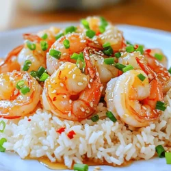 - 1 lb large shrimp, peeled and deveined - 1/4 cup honey - 3 tablespoons soy sauce (or tamari for gluten-free) - 4 cloves garlic, minced - 1 tablespoon fresh ginger, grated - 1 tablespoon sesame oil - 1 teaspoon red pepper flakes (adjust to taste) - 2 green onions, chopped (for garnish) - Sesame seeds (for garnish) - Mixing bowl - Baking sheet - Parchment paper or non-stick spray - Whisk Gathering the right ingredients is key to making roasted honey garlic shrimp. You want fresh shrimp for the best taste. The honey adds a sweet touch, while soy sauce gives depth. Garlic and ginger bring a lovely aroma. Red pepper flakes add a hint of heat. You will need a mixing bowl to mix everything. A baking sheet helps roast the shrimp evenly. Parchment paper makes cleanup easy. Finally, a whisk blends the sauce well. With these tools and ingredients, you're set for a mouthwatering meal. For the full recipe, check out the provided link. - Preheat oven to 400°F (200°C). - In a medium mixing bowl, mix honey, soy sauce, minced garlic, grated ginger, sesame oil, and red pepper flakes. Whisk until blended. - Add the peeled and deveined shrimp to the bowl. Toss to coat each shrimp well. - Allow the shrimp to marinate for 15-20 minutes. This helps them soak in the flavors. - Line a baking sheet with parchment paper. Arrange the marinated shrimp in a single layer. - Roast the shrimp in the oven for 8-10 minutes. They should turn pink and opaque. Watch carefully to avoid overcooking. - When done, remove the shrimp from the oven. Drizzle with any remaining sauce from the baking sheet. - Transfer the shrimp to a serving platter. Garnish with chopped green onions and sesame seeds. For the full recipe, check the details above. To avoid overcooking shrimp, keep an eye on the clock. Shrimp cooks fast. Roast them for only 8-10 minutes. Once they turn pink and opaque, they are done. Remove them right away to prevent a rubbery texture. Marinating shrimp makes a huge difference. For the best flavor, let the shrimp sit in the honey garlic mix for 15-20 minutes. This helps the shrimp soak up all the yummy flavors. When serving roasted shrimp, think about sides that complement the dish. Jasmine rice or quinoa pairs well with the sweet and savory shrimp. You can also add a fresh salad for a crisp bite. For a nice presentation, serve the shrimp on a colorful plate. Add a bed of rice and drizzle with extra sauce. Top with chopped green onions and sesame seeds. A few lime wedges on the side add a zesty touch. If you need alternatives for honey, try maple syrup or agave nectar. Both will give a sweet touch to your dish. For soy sauce, tamari is a great gluten-free option. Coconut aminos also works well for a milder taste. If you have dietary restrictions, you can swap out the shrimp. Firm tofu or chickpeas can be great substitutes. They will soak up the marinade and provide a different texture. {{image_2}} You can make this dish even better! Adding citrus like lemon or lime to the marinade gives a nice zing. It brightens up the shrimp and adds freshness. Just squeeze some juice in the mix before adding the shrimp. You can also change up the spice levels. Try different peppers, like jalapeños or serranos, if you like heat. Adjust the amount based on your taste. This way, you can make the dish mild or spicy! Roasting shrimp is easy, but grilling them can add a smoky flavor. If you choose to grill, skewer the shrimp for easy handling. Just make sure to soak the skewers if they are wooden. You can also sauté the shrimp for a quick meal. Heat some oil in a pan. Add the marinated shrimp and cook for about 3-4 minutes on each side. This method is fast and still tasty! Adding vegetables makes this dish more colorful and nutritious. Bell peppers and snap peas work great. Just chop them into bite-sized pieces and toss them with the shrimp before roasting. To make it a stir-fry, cook shrimp and veggies in a hot pan. Stir until cooked through, about 5-7 minutes. This gives a different texture and brings more flavor to the meal. You can find the full recipe in the previous sections to help you get started! To keep your roasted honey garlic shrimp fresh, store it in an airtight container. This helps lock in flavor and moisture. Place the container in the fridge right after cooling. The shrimp will stay good for up to three days. Always check for any off smells or textures before eating. If you want to save some for later, freezing is a great option. First, let the shrimp cool completely. Then, place them in a freezer-safe bag or container. Remove as much air as you can from the bag before sealing. This helps prevent freezer burn. You can freeze the shrimp for up to three months. To enjoy your frozen shrimp, thaw them in the fridge overnight. For a quicker option, place the bag in a bowl of cold water for about 30 minutes. Once thawed, reheat them in a pan over low heat until warm. This keeps the shrimp tender and tasty. Feel free to check out the Full Recipe for more delicious details! Yes, you can use frozen shrimp. Just thaw them first. Place the shrimp in a bowl of cold water for about 15-20 minutes. Once thawed, pat them dry. This step is key to getting the right texture. You can use tamari for a gluten-free option. Other choices include coconut aminos or liquid aminos. Each option gives a unique flavor to your dish. Make sure to adjust the amount to taste, as some options are sweeter than soy sauce. Yes, you can marinate the shrimp ahead of time. Just keep them in the fridge for up to two hours. If you want to prep the dish earlier, cook the shrimp and then store them in the fridge. They stay good for about three days. Reheat gently to keep them juicy. For the full recipe, check out the detailed instructions. To make roasted shrimp, we used simple ingredients. Shrimp, honey, garlic, and spices created a tasty dish. We marinated the shrimp, then roasted it to perfection. You learned essential tips and can customize your meal with different flavors or veggies. Whether you enjoy it as a quick dinner or fancy dish, this recipe is versatile. Try it, and you'll impress your friends and family. The best part? Leftovers are easy to store or freeze. Enjoy cooking and making this meal your own!