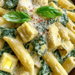 Creamy Spinach and Artichoke Pasta Delight Recipe