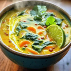 Coconut Curry Lentil Soup Hearty and Nourishing Bowl