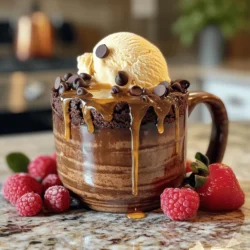 To make this easy vegan chocolate mug cake, you need the following items: - 4 tablespoons all-purpose flour - 4 tablespoons granulated sugar - 2 tablespoons cocoa powder - 1/8 teaspoon baking powder - 1/8 teaspoon salt - 3 tablespoons almond milk (or any non-dairy milk) - 1 tablespoon vegetable oil - 1/4 teaspoon vanilla extract - 2 tablespoons vegan chocolate chips (optional) Each ingredient plays a key role in creating a tasty mug cake. Here are the measurements: - Flour: 4 tablespoons - Sugar: 4 tablespoons - Cocoa powder: 2 tablespoons - Baking powder: 1/8 teaspoon - Salt: 1/8 teaspoon - Almond milk: 3 tablespoons - Vegetable oil: 1 tablespoon - Vanilla extract: 1/4 teaspoon - Vegan chocolate chips: 2 tablespoons (optional) You can swap some ingredients to fit your needs. Here are a few ideas: - All-purpose flour can be replaced with whole wheat flour or gluten-free flour. - For sugar, you can use coconut sugar or maple syrup. Adjust the amount if using syrup. - Instead of almond milk, try soy milk or oat milk. - Use melted coconut oil instead of vegetable oil for a different flavor. - If you want to skip chocolate chips, use nuts or dried fruit for crunch or sweetness. This mix of ingredients helps create a delicious treat. Remember, the right measurements will ensure perfect results. For the full recipe, check out the detailed steps ahead! To make your vegan chocolate mug cake, start by gathering your ingredients. You will need: - 4 tablespoons all-purpose flour - 4 tablespoons granulated sugar - 2 tablespoons cocoa powder - 1/8 teaspoon baking powder - 1/8 teaspoon salt - 3 tablespoons almond milk (or any non-dairy milk) - 1 tablespoon vegetable oil - 1/4 teaspoon vanilla extract - 2 tablespoons vegan chocolate chips (optional) 1. In a microwave-safe mug, mix the flour, sugar, cocoa powder, baking powder, and salt. Stir well to break up any clumps. 2. Next, pour in the almond milk, vegetable oil, and vanilla extract. Stir until you have a smooth batter. 3. If you love chocolate, add in the vegan chocolate chips and gently fold them in. Microwave your mug cake for about 1 minute and 30 seconds. Microwaves can differ in power, so watch it closely. If your cake rises and looks set in the middle, it’s likely done. If not, add 10-15 more seconds. To check if your cake is ready, gently touch the center. It should feel firm and not jiggly. Let your cake cool for a minute before you dig in. It will be hot! This quick recipe is not only easy but also fun to make. Enjoy your delicious creation! For the full recipe, check out the detailed instructions above. Mixing is key to a great mug cake. Start with a clean mug. Use a whisk or fork to mix the dry ingredients first. This helps break up any clumps. Combine the flour, sugar, cocoa powder, baking powder, and salt well. Then, add the wet ingredients. Stir gently to combine. Avoid overmixing, as this can make the cake tough. For a soft and fluffy texture, follow the timing closely. The cake should rise but not overflow. Microwaves vary, so check your cake at 1 minute. If it’s not set, add 10 seconds more. The cake should be moist but not wet in the center. Let it sit for a minute before eating; this helps it firm up a bit. Make your mug cake look fancy with simple toppings. A scoop of vegan ice cream on top adds creaminess. Drizzle with maple syrup for sweetness. Fresh berries add color and a fruity flavor. You can also sprinkle extra cocoa powder on top for a rich look. Serve it warm for the best taste. For the full recipe, check out the earlier section. {{image_2}} You can switch up the flavor of your mug cake easily. Here are some tasty ideas: - Peanut Butter: Stir in 1 tablespoon of peanut butter into the batter before microwaving. This adds a nutty twist. - Mocha: Add 1 teaspoon of instant coffee to the dry mix for a coffee kick. You will love the rich taste. - Mint Chocolate: Mix in a few drops of peppermint extract. This gives a refreshing touch perfect for the holidays. Toppings can transform your cake from good to great. Here are some fun options: - Vegan Ice Cream: A scoop of vegan ice cream brings creaminess to your warm cake. It is a delightful pairing. - Maple Syrup: Drizzle maple syrup on top for added sweetness. It adds a nice flavor contrast. - Fresh Berries: Top with strawberries or raspberries for a fruity burst. They add color and a fresh taste. Non-dairy milk can change the flavor of your cake. Here are some options: - Soy Milk: This makes the cake rich and creamy. It has a mild flavor that works well. - Coconut Milk: Use coconut milk for a tropical flair. It adds a subtle sweetness that is delightful. - Oat Milk: Oat milk gives a nice texture and mild taste. It keeps the cake light and fluffy. Feel free to mix and match these ideas. Each variation will make your vegan chocolate mug cake even more fun and tasty! For the complete recipe, check out the Full Recipe section. If you have leftover cake, let it cool first. Then, cover the mug with plastic wrap or a lid. You can also transfer it to an airtight container. Store it in the fridge for up to two days. This keeps it fresh and tasty. To reheat, remove the cake from the fridge. Place it in the microwave for about 10 to 15 seconds. Check if it's warm enough. If not, heat for a few more seconds. Be careful not to overheat it, as it can dry out. You can freeze this cake too! Let it cool completely. Then, wrap the mug tightly in plastic wrap. Place it in a freezer-safe bag or container. It can last up to a month in the freezer. When you're ready to eat, thaw it in the fridge overnight. Reheat it in the microwave when you're ready to enjoy it again! For the full recipe, check out the Decadent Vegan Chocolate Mug Cake. You can use whole wheat flour or almond flour. Both work well in this recipe. Each flour gives a unique taste. Almond flour adds a nutty flavor. Whole wheat flour keeps it hearty. Adjust the amount if needed. Use the same 4 tablespoons for either. Yes, you can! Use a gluten-free flour blend. These blends mix different gluten-free flours. They usually work just like all-purpose flour. Look for brands that include xanthan gum. This helps with texture and rise. Replace the all-purpose flour with the same amount of the blend. To cut down on sweetness, reduce the sugar. Use only 2 tablespoons instead of 4. You can also swap sugar for a sugar substitute. Stevia or monk fruit work well. Start with less, then taste the batter. Adjust to your liking before cooking. You can add many fun toppings! A scoop of vegan ice cream is a treat. Fresh berries add color and flavor. Drizzle maple syrup for extra sweetness. Try nut butter or coconut whipped cream too. These toppings make your mug cake even better! For the full recipe, check out the Decadent Vegan Chocolate Mug Cake! In this guide, we covered key ingredients for your mug cake. We discussed measurements, vegan swaps, and step-by-step cooking instructions. I shared tips for mixing, perfecting texture, and adding flair when serving. You can explore fun flavor variations and toppings too. Lastly, we talked about storage options and answered common questions. Making a mug cake is simple and fun! With these tips, you will impress everyone with your tasty treat. Enjoy baking and let your creativity shine!