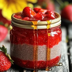 - Fresh strawberries - Pure maple syrup - Chia seeds - Vanilla extract - Salt Choosing ripe strawberries When making jam, select ripe strawberries. Look for bright red berries without any dark spots. Ripe strawberries taste sweet and will give your jam the best flavor. Maple syrup alternatives If you want a different sweetener, try honey or agave syrup. Adjust the amount to match your taste. Always test a small spoonful to find the right sweetness. Benefits of chia seeds Chia seeds are small but mighty! They are high in fiber and healthy fats. They also help the jam thicken and give it a nice texture. Plus, they add a nice crunch if you leave them whole. Start by preparing the strawberries. You need 2 cups of fresh strawberries. Remove the green tops and chop them into small pieces. This helps them cook evenly. Next, cook the strawberries in a medium-sized saucepan. Set the heat to medium. Add the chopped strawberries, 1/4 cup of pure maple syrup, and a pinch of salt to the pan. Stir gently to mix them. Cook the mixture for 5-7 minutes. Stir occasionally. You want the strawberries to soften and release their juices. This creates a sweet base for your jam. Now it’s time to mash the strawberries. Use a fork or a potato masher. Mash until you reach your desired consistency. You can make it smooth or leave some chunks for texture. Once you finish mashing, add 2 tablespoons of chia seeds and 1 teaspoon of vanilla extract. Mix well. This ensures the chia seeds spread evenly throughout the jam. They will help thicken it as they absorb the liquid. After mixing, remove the saucepan from heat. Let the jam sit for about 10-15 minutes. This waiting time helps the chia seeds absorb liquid and thicken the jam. Taste the jam. If you want it sweeter, add more maple syrup. Once you are happy with the flavor, transfer the jam to a clean jar or container. Let it cool completely before sealing. Finally, refrigerate the jam for at least an hour. This extra cooling time helps it thicken further. Now, your strawberry vanilla chia seed jam is ready to enjoy! Adjusting sweetness You can change the sweetness of your jam by adding more or less maple syrup. Start with 1/4 cup, then taste it. If it is not sweet enough, add a little more. Remember, the sweetness can change as the jam cools. Always taste it before sealing the jar. Achieving the right texture For a smooth jam, mash the strawberries well. If you like it chunky, leave some bits whole. The chia seeds will thicken the jam, so don’t worry if it seems runny at first. Let it sit for about 15 minutes. It will get thicker as it cools. Pairing with breakfast foods This jam is great on toast or pancakes. You can also add it to yogurt for a fruity kick. Try it with oatmeal or cottage cheese for a healthy breakfast. It adds flavor and makes your meal colorful. Creative uses in cooking and baking Use this jam in many ways beyond breakfast. Spread it on a cake or cookies for extra sweetness. Stir it into smoothies for a berry flavor. You can even use it as a filling for pastries. The options are endless! {{image_2}} You can make this jam even more fun by adding other fruits. Raspberries and blueberries mix well with strawberries. These fruits add new colors and flavors. Try mixing in spices for a twist. A pinch of cinnamon or nutmeg can give your jam warmth. Just a little goes a long way. You can experiment with different fruits and spices to find your perfect taste. If you want a sugar-free jam, you can use a sugar substitute. Stevia or erythritol works great here. These options keep the jam sweet without the sugar. For vegan-friendly options, the recipe is already perfect. Maple syrup is plant-based. So, you can enjoy this jam without any animal products. This makes it a tasty choice for everyone! Store your strawberry vanilla chia seed jam in the fridge. Use a clean jar with a tight lid. Make sure the jam cools to room temperature first. This keeps it fresh longer. If you want to keep it for a while, freezing is a great option. Pour the jam into freezer-safe containers. Leave some space at the top, as it will expand when frozen. You can also use ice cube trays for smaller portions. Your jam will stay fresh in the fridge for about one week. Keep it sealed to avoid any odors. For the best taste, use it within this time. If you freeze it, the jam can last for up to six months. Just remember to label your containers with the date. This way, you will always know when you made it. Enjoy your jam at its best by using these storage tips! Can I use frozen strawberries to make chia seed jam? Yes, you can use frozen strawberries. Just thaw them first. This saves time and works well. The flavor remains tasty and fresh. How long does homemade chia seed jam last? Homemade chia seed jam lasts about one week in the fridge. Store it in a clean jar with a tight lid. You can check for changes in color or smell before use. Is chia seed jam healthy? Yes, chia seed jam is healthy. Chia seeds are full of fiber, omega-3s, and protein. Strawberries add vitamins and antioxidants. This jam is a great choice for a sweet treat. Can I can chia seed jam for later use? Canning chia seed jam is not common. It may not set well for long-term storage. Instead, refrigerate or freeze it. This keeps the flavor and texture fresh. This blog post shared how to make delicious chia seed jam using fresh strawberries and simple ingredients. You learned the steps to prepare, mash, and store your jam. We explored tips for perfecting the recipe and creative uses for serving. You can adjust flavors and make dietary changes, too. Making your own chia seed jam is fun and rewarding. With practice, you can create a tasty treat that fits your tastes. So, grab those strawberries and start making your jam today!