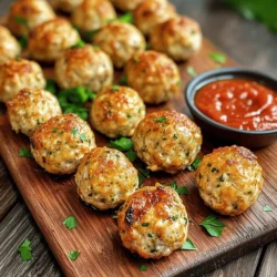 - 1 lb ground chicken - 1/4 cup breadcrumbs - 1 large egg - 2 cloves garlic, minced - 1/4 cup grated parmesan cheese - 1/4 cup fresh parsley, chopped - 1 tablespoon fresh thyme, chopped - 1 teaspoon dried oregano - 1/4 teaspoon salt - 1/4 teaspoon black pepper - 1/2 teaspoon red pepper flakes (optional) - 2 tablespoons olive oil for frying - Marinara sauce for serving Gathering the right ingredients is the first step to making garlic herb chicken meatballs. I love using ground chicken because it is lean and flavorful. You will need one pound. The binder for meatballs helps hold them together. Here, we use a quarter cup of breadcrumbs and one large egg. Next, we add flavor. I always use two cloves of minced garlic. It brings a great taste. A quarter cup of grated parmesan cheese adds richness. Fresh parsley gives a nice pop of color and flavor, so don’t skip it! Now for the herbs and spices. I use one tablespoon of fresh thyme. Thyme adds depth to each bite. One teaspoon of dried oregano gives a warm taste. A quarter teaspoon of salt and black pepper balances everything. If you like a bit of heat, add half a teaspoon of red pepper flakes. You will need olive oil for frying. Two tablespoons is perfect. It helps create a crispy outside while keeping the meatballs tender inside. Lastly, serve your meatballs with marinara sauce. It adds a lovely tang and is perfect for dipping. Enjoy these meatballs as a meal or a snack! - In a large bowl, combine 1 lb ground chicken, 1/4 cup breadcrumbs, and 1 large egg. - Add 1/4 cup grated parmesan cheese, 2 cloves minced garlic, 1/4 cup chopped parsley, 1 tablespoon chopped thyme, and 1 teaspoon dried oregano. - Sprinkle in 1/4 teaspoon salt, 1/4 teaspoon black pepper, and 1/2 teaspoon red pepper flakes if you like some heat. - Mix everything with your hands until well combined, but don’t overmix. This helps keep the meatballs tender. - Preheat a large skillet over medium heat and add 2 tablespoons of olive oil. - While the skillet heats, form the mixture into balls about 1 inch wide. - Once the oil is hot, add the meatballs to the skillet. Make sure not to overcrowd them. Cook in batches if needed. - Cook the meatballs for 5-7 minutes. Turn them occasionally until they are golden brown and cooked through. Check that the internal temperature reaches 165°F. - Once cooked, remove the meatballs from the skillet and place them on a towel-lined plate. This will help drain any excess oil. - Enjoy them warm! Serve with marinara sauce for dipping, or pour it over pasta for a delicious meal. To make tender meatballs, avoid overmixing the chicken mixture. When you mix everything, just combine until it’s all wet. This helps keep them soft. You can also use a food scale to measure each meatball. This way, they all cook evenly and look nice on the plate. Use fresh herbs when you can. They add bright flavor that dried herbs don’t match. If you don’t have fresh herbs, dried ones work too. You can also add spices like paprika or cumin for a twist. Just start with a small amount so it doesn’t overpower the chicken. You can skillet fry or bake your meatballs. Skillet frying gives a nice crispy outside. If you choose to bake, place them on a lined baking sheet. For a crisp exterior, preheat the skillet with olive oil. Cook in batches so the meatballs have room to brown. This makes them golden and delicious! {{image_2}} You can switch the ground chicken for turkey or beef. Turkey meatballs are leaner and still tasty. Beef adds a rich flavor, but it has more fat. For a veggie option, use chickpeas or lentils. These add protein and fiber. Just mash them up and mix with your herbs and spices. Feel free to play with herbs! You can add basil or cilantro for a fresh twist. If you want a zesty kick, try incorporating lemon zest. It brightens up the meatballs and adds a nice punch. Experimenting with flavors makes cooking fun! You can serve your meatballs with many sauces. Pesto or alfredo can add a creamy touch. Marinara is classic and always a hit. As for serving ideas, try them on a salad for a light meal. You could also put them in a sub for a delicious sandwich. They pair well with rice too! This gives you plenty of options to enjoy your garlic herb chicken meatballs. To store leftovers in the fridge, let the meatballs cool first. Place them in an airtight container. This helps keep them fresh. You can store them for up to three days. I recommend using glass or BPA-free plastic containers. These materials keep the flavors intact. To freeze meatballs, first, cool them completely. Arrange the meatballs in a single layer on a baking sheet. This prevents them from sticking together. Freeze them for about two hours. After that, place them in a freezer-safe bag. Remove as much air as possible. You can store them for up to three months. For thawing, move the meatballs to the fridge overnight. If you're in a hurry, use a microwave. Reheat them on low power to keep them moist. To reheat, the best method is the oven. Preheat to 350°F. Place the meatballs on a baking tray and cover with foil. Bake for about 15 minutes. This keeps them warm and tender. You can also use the stovetop. Heat a skillet over medium heat. Add a splash of sauce and meatballs. Stir gently until they are hot. When reheating, serve with fresh marinara sauce or over pasta. A sprinkle of cheese adds a nice touch too. Enjoy your meal! You can serve garlic herb chicken meatballs with many tasty sides. Here are some great options: - Spaghetti with marinara sauce - Garlic bread for a crunchy bite - A fresh green salad for crunch - Roasted vegetables for color and flavor - Rice or quinoa for a hearty touch These sides pair well with the meatballs and make a complete meal. Yes, you can use frozen chicken. However, fresh chicken gives the best taste. If you use frozen chicken, make sure to thaw it first. Always check the label to ensure it's safe for cooking. You can thaw chicken in the fridge overnight or use the microwave's defrost setting. To check if meatballs are done, use a meat thermometer. The internal temperature should reach 165°F. If you don't have a thermometer, cut one meatball in half. The meat should be fully cooked and no longer pink inside. Yes, you can make meatballs ahead of time! Here are some tips: - Prepare the meatball mixture and shape them into balls. - Store them in the fridge for up to two days before cooking. - You can also freeze uncooked meatballs for up to three months. - To freeze, lay them on a baking sheet, freeze until firm, then transfer to a bag. - When ready, cook them straight from the freezer; just add a few extra minutes to the cooking time. This blog post detailed how to make delicious garlic herb chicken meatballs. You learned about key ingredients, from ground chicken to fresh herbs. Following the step-by-step guide, you can create tender meatballs with ease. Remember, consistency matters, so avoid overmixing. Explore variations for flavor and texture. Store leftovers properly to enjoy later. With these tips, you can impress anyone at your table with tasty meatballs. Cooking can be simple and fun! I hope you feel ready to make your own. Enjoy your cooking journey!