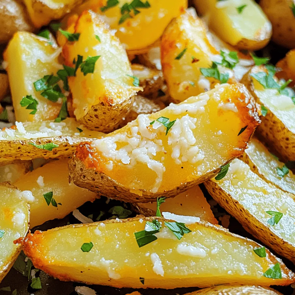 - 4 large russet potatoes, cut into fries - 3 tablespoons olive oil - 4 cloves garlic, minced - 1/2 cup grated Parmesan cheese - 1 teaspoon garlic powder - 1 teaspoon paprika - 1/2 teaspoon black pepper - Salt to taste - Fresh parsley, chopped (for garnish) You can swap Parmesan cheese with nutritional yeast for a vegan option. If you want to change oils, avocado oil works great too. For seasoning, try adding cayenne pepper for a kick or fresh herbs like rosemary for a fragrant twist. An air fryer is a must for this recipe. I suggest a model with at least 3.5 quarts. Use a cutting board and a sharp knife for prepping your potatoes. A large bowl helps mix the fries, and a spatula ensures even coating. A kitchen towel is handy for drying the soaked fries. Start by cutting four large russet potatoes into fry shapes. Soaking the cut fries in water for at least 30 minutes is key. This step helps remove excess starch. Removing this starch helps make the fries crispier. After soaking, drain and pat the fries dry with a kitchen towel. Make sure they are very dry. Any moisture can make the fries soggy. In a large bowl, combine the dried fries with three tablespoons of olive oil. Add four minced garlic cloves, one teaspoon of garlic powder, one teaspoon of paprika, and half a teaspoon of black pepper. Sprinkle in salt to taste. Toss everything together well. You want each fry to have a nice, even coating of the seasonings. This step is important for maximum flavor. Preheat your air fryer to 400°F (200°C). While it heats up, arrange the fries in a single layer in the air fryer basket. Do not overcrowd the basket; this can lead to uneven cooking. If needed, cook the fries in batches. Cook the fries for 15-20 minutes. Shake the basket halfway through to ensure even cooking. After that, take them out when they are golden brown and crispy. To make your fries extra crispy, soak the cut potatoes in water for at least 30 minutes. This helps remove starch. After soaking, drain the fries and pat them dry with a kitchen towel. Drying is key! Moisture can make fries soggy. For the best results, preheat your air fryer to 400°F (200°C). Cooking time is usually between 15 to 20 minutes. Shake the basket halfway through. This helps fries cook evenly. Keep an eye on them. Every air fryer can cook a bit differently. After cooking, sprinkle freshly chopped parsley over the fries for a pop of color. For more flavor, try adding extra Parmesan cheese or a sprinkle of paprika. You can also drizzle some hot sauce or ranch dressing for a tasty twist. {{image_2}} You can easily change the flavor of your garlic Parmesan air fryer fries. Adding spices can transform the taste. For a kick, try adding cayenne pepper. It brings heat and depth. You can also use dried herbs. Basil, oregano, or thyme work well. Just sprinkle them in when mixing the fries. This simple step can make your fries exciting and more unique. While Parmesan is classic, you can experiment with other cheeses. Cheddar cheese adds a sharp, creamy taste. Feta brings a tangy flavor that pairs well with garlic. If you prefer plant-based options, try vegan cheese. It melts nicely and adds a different taste. Mix and match to find your favorite cheese combination for these fries. The type of potato you use can change your fries' texture and flavor. Sweet potatoes are a great choice. They add a natural sweetness and are packed with nutrients. Yukon gold or red potatoes also work well. They have a buttery flavor and creamy texture. Each variety adds its own twist to your garlic fries, making them even more fun to enjoy. To store your Garlic Parmesan Air Fryer Fries, let them cool first. Place the fries in an airtight container. Make sure to keep them in the fridge. They stay fresh for up to three days. If you want to keep them longer, freezing is best. To reheat the fries and keep them crispy, use the air fryer again. Preheat it to 375°F (190°C). Place the fries in the basket in a single layer. Heat them for about 5 to 7 minutes. This method restores their crunch and flavor. You could also use an oven for reheating, but the air fryer works best. If you want to freeze the fries, do it before cooking. Lay the seasoned fries in a single layer on a baking sheet. Freeze them for about an hour until firm. Then, transfer the fries to a freezer bag. They can last up to three months. When ready to cook, there's no need to thaw. Just add a few extra minutes to the cooking time. Cooking time for air fryer fries depends on their thickness. For thick fries, cook for 20 minutes. Thin fries need only about 15 minutes. Always check for crispiness as you cook. Remember to shake the basket halfway through. This helps them cook evenly. Yes, you can use frozen fries! They save time and are easy to prepare. Just toss them in olive oil and seasonings like garlic and Parmesan. Cook them at 400°F for about 18 to 25 minutes. Check for crispiness and shake the basket often. Absolutely! You can swap out the garlic and Parmesan for other flavors. Try adding cayenne for heat or herbs like rosemary. You could also use taco seasoning for a fun twist. Get creative with your favorite spices! This guide covers everything for making perfect air fryer fries. You learned about key ingredients, helpful substitutes, and the best tools to use. I shared step-by-step instructions to prepare and season your potatoes. You also got tips for extra crispiness and tasty variations. With proper storage and reheating, your fries will stay delicious. Use these insights to create great fries every time. Enjoy the journey from your kitchen to your plate!