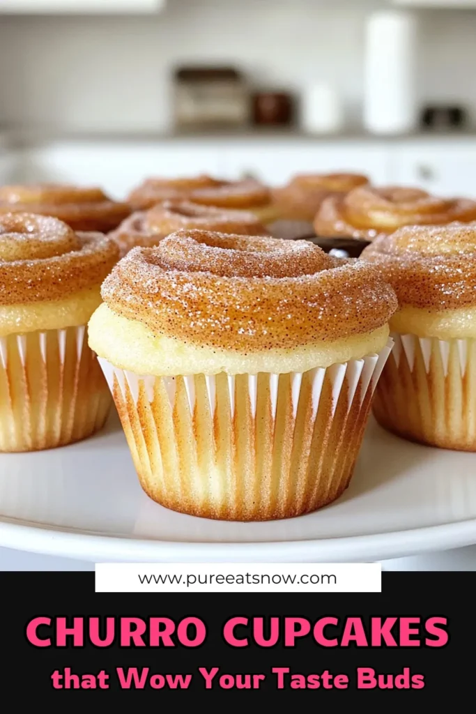 Indulge in the sweet delight of Cinnamon Sugar Churro Cupcakes that combine the flavors of your favorite churros and cupcakes! With a fluffy texture and a delicious cinnamon-sugar topping, these cupcakes are perfect for any occasion. Drizzled with chocolate sauce or dulce de leche, they’re a treat you won’t want to miss. Click through for the full recipe and bring home this irresistible dessert! #CinnamonSugarChurroCupcakes #CupcakeRecipes #BakingLove #DessertGoals