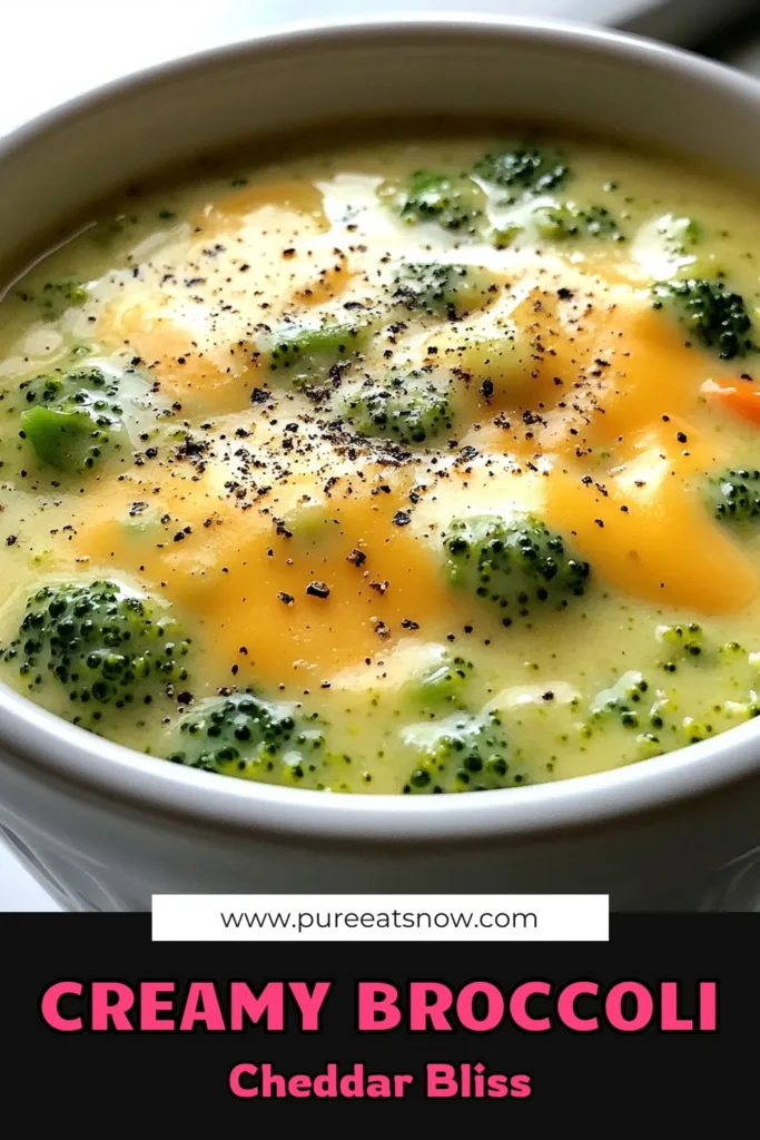 Warm up your meal with this Instant Pot Creamy Broccoli Cheddar Soup that's rich, savory, and oh-so-easy to make! Packed with fresh broccoli, sharp cheddar, and hearty vegetable broth, this comforting soup is perfect for any day. In just 30 minutes, you'll have a delicious dish ready to impress your family! Click through for the full recipe and bring your kitchen to life! #InstantPotRecipes #BroccoliCheddarSoup #ComfortFood #HealthyEating