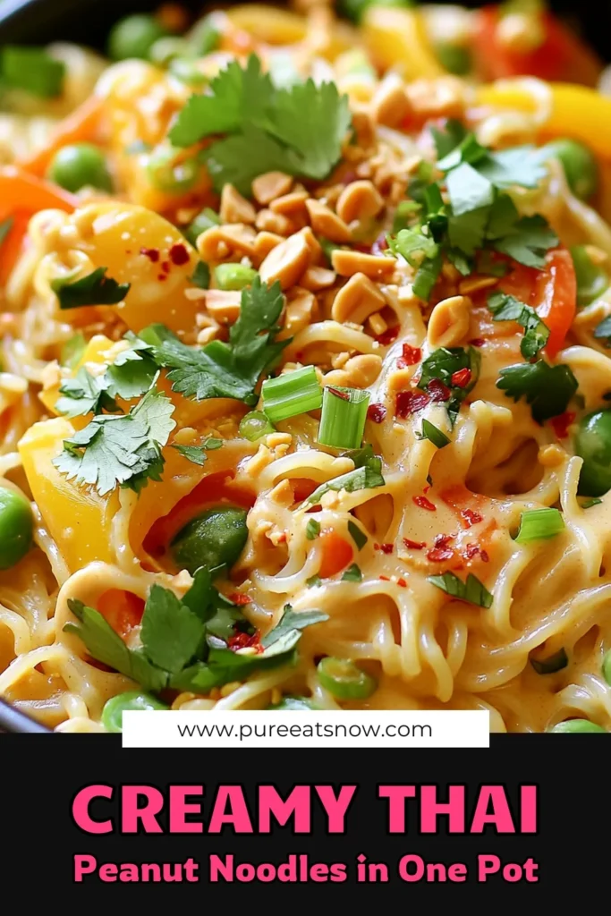 Savor the flavors of Thailand with these One-Pot Creamy Thai Peanut Noodles! This quick and easy recipe combines rice noodles with a rich peanut sauce, coconut milk, and vibrant vegetables for a delightful meal ready in just 25 minutes. Perfect for weeknight dinners or meal prep, this dish is both satisfying and delicious. Click through now to explore this simple recipe and elevate your dinner game!
