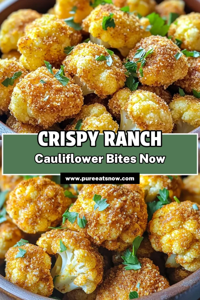 Looking for a delicious and healthy snack? Try these crispy air fryer ranch cauliflower bites! Made with simple ingredients like cauliflower, buttermilk, and flavorful seasonings, they're perfect for parties or as a tasty treat any time. Follow our easy step-by-step instructions to create a crunchy delight in under 45 minutes. Click through to get the full recipe and impress your friends with this guilt-free snack!