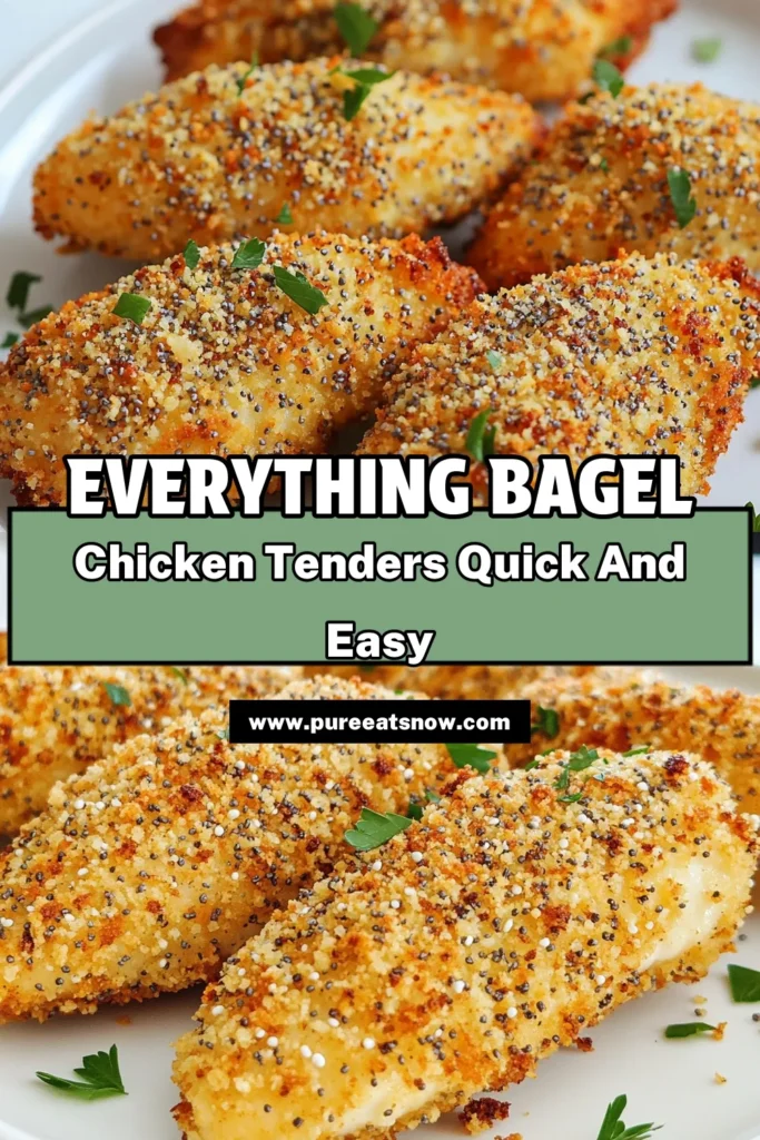 Craving something delicious? Try these Air Fryer Everything Bagel Chicken Tenders for a crispy and flavorful treat! Marinated in buttermilk and coated with a mix of spices and everything bagel seasoning, these tenders are easy to make and perfect for a quick meal. Ready in just 30 minutes, they pair well with your favorite dipping sauce. Click to get the full recipe and enjoy a tasty twist on chicken tenders! #AirFryerRecipes #ChickenTenders #EasyDinner #RecipeIdeas