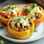 - 4 large bell peppers (any color) - 1 cup cooked quinoa - 1 cup black beans, rinsed and drained - 1 cup corn (fresh, frozen, or canned) - 1 cup diced tomatoes (canned or fresh) - 1 teaspoon cumin - 1 teaspoon smoked paprika - 1 teaspoon garlic powder - ½ cup shredded cheese (cheddar or pepper jack) - Salt and pepper to taste - Fresh cilantro or parsley for garnish Stuffed peppers are a great dish for many reasons. They pack a lot of flavor and nutrients. Plus, you can customize them to fit your taste. Let’s break down each ingredient. 1. Bell Peppers: Choose large peppers in any color. They hold the filling well. Red, yellow, or green peppers add sweetness and color. 2. Quinoa: This grain is a great base. Quinoa is high in protein and fiber. It makes the filling hearty and satisfying. 3. Black Beans: Rinsed and drained, these beans add protein and texture. They make the dish filling while keeping it plant-based. 4. Corn: Whether fresh, frozen, or canned, corn adds sweetness and crunch. It balances the flavors and colors. 5. Diced Tomatoes: These add moisture and a slight acidity. They enhance the overall taste of the filling. 6. Spices: Cumin, smoked paprika, and garlic powder bring warmth and depth. They make every bite flavorful. 7. Cheese: Shredded cheese on top makes the dish creamy. Cheddar or pepper jack adds a nice kick. 8. Salt and Pepper: These basic seasonings enhance all the flavors. Adjust them to your liking. 9. Garnish: Fresh cilantro or parsley adds color and brightness. It also brings a fresh taste to the dish. By mixing these ingredients, you create a tasty and colorful filling. Each bite is sure to make you smile! - First, take the bell peppers and cut the tops off. - Remove the seeds and any white parts inside. - Set the prepared peppers aside for later. - In a big bowl, combine the cooked quinoa with black beans. - Add corn and diced tomatoes to the mix. - Sprinkle in cumin, smoked paprika, and garlic powder. - Stir well and season with salt and pepper to taste. - Mix until everything is evenly combined. - Start packing the filling into each bell pepper. - Press down gently to fill them well. - Leave some space at the top for cheese. - Next, place the stuffed peppers upright in the air fryer basket. - If your air fryer needs it, preheat to 375°F (190°C). - Air fry the peppers at 375°F (190°C) for 10-12 minutes. - Check if the peppers are tender and the filling is hot. - In the last 2 minutes, you can add more cheese on top to melt. - Carefully take the stuffed peppers out and let them cool slightly. To cook stuffed peppers evenly, arrange them upright. This helps hot air circulate. Keep them spaced apart for better airflow. If your air fryer has a rack, use it for multiple layers. To check if the peppers are done, poke them with a fork. The fork should slide in easily. Look for soft skin and a warm filling. If they need more time, add a minute or two. Watch closely to avoid burning. To make your stuffed peppers pop, add spices. Cumin and smoked paprika give warmth. You can also try oregano or chili powder for a kick. Fresh herbs like basil or thyme can add brightness. For toppings, consider adding more cheese right before finishing. You might also try avocado or a dollop of sour cream. Chopped green onions or salsa can add freshness. Be creative and mix flavors you enjoy. Air fryers can differ in how they cook. Some are faster than others. If you have a smaller air fryer, check your peppers sooner. For larger peppers, you may need to add a few minutes. Adjust cooking times based on how full your air fryer is. A crowded basket can slow cooking. If your peppers are stuffed extra full, allow for more time as well. Always check for tenderness and warm filling. {{image_2}} You can get creative with your stuffed peppers. If you want to swap quinoa, rice works great. You can use white, brown, or even wild rice. Each brings a different texture. Other vegetables also make for fun fillings. Try zucchini or mushrooms for a unique twist. They add moisture and taste. You can also use lentils or chickpeas for added protein. These stuffed peppers can fit many diets. They are naturally vegetarian and gluten-free. For a vegan option, skip the cheese or use a plant-based alternative. If you want more protein, add ground turkey or beef to the filling. Just cook the meat before mixing it with the other ingredients. You can also use tofu for a plant-based protein boost. Stuffed peppers can take on many flavors. For a Mediterranean twist, add feta cheese and olives. You can also mix in herbs like oregano and basil. For a Mexican flair, use taco seasoning and top with salsa. Black beans and corn pair well for this style. The options are endless. I love experimenting with different cuisines to keep it exciting! To keep your stuffed peppers fresh, place them in an airtight container. Allow them to cool before sealing. They will stay good in the fridge for about 3 to 5 days. If you want to enjoy them later, consider freezing them for longer storage. For freezing, you can freeze both cooked and uncooked stuffed peppers. Wrap each one tightly in plastic wrap, then place them in a freezer bag. They can last up to 3 months in the freezer. To reheat frozen cooked peppers, simply place them in the air fryer at 375°F (190°C) for about 15-20 minutes. If they are uncooked, air fry them at the same temperature for 12-15 minutes or until they are tender. Stuffed peppers pair well with a side salad or some crusty bread. You can also serve them with a drizzle of sour cream or a dollop of guacamole on top. For a twist, try cutting the peppers in half and serving them in a bowl with the filling on top. This makes for a fun and colorful meal! You can tell if your stuffed peppers are done by checking a few things: - The peppers should feel soft but not mushy. - The filling must be hot all the way through. - If you have cheese on top, it should be melted and bubbly. These signs mean your dish is ready to enjoy! Yes, you can make stuffed peppers ahead of time! Here’s how: - Prepare the peppers and the filling as directed but do not cook them. - Store the stuffed peppers in the fridge for up to 24 hours. - To reheat, air fry them at 375°F for about 8-10 minutes. This method keeps your meal fresh and tasty! The best air fryer temperature for stuffed peppers is 375°F (190°C). - This temperature cooks the peppers evenly and makes them tender. - If your air fryer model runs hot, you might lower the temp to 350°F (175°C). - Always check your peppers for doneness to prevent overcooking. This ensures your meal is perfect every time! You now have a clear guide to making delicious stuffed peppers in an air fryer. We covered the ingredients, step-by-step cooking instructions, and helpful tips to enhance flavor and texture. You can adapt the recipe to fit your taste or diet. Don’t forget to store leftovers properly for future meals. Enjoy experimenting with different flavors and serve these tasty peppers with your favorite sides. Happy cooking!