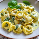 - Cheese tortellini: You can choose fresh or frozen cheese tortellini. Fresh tortellini cooks faster and has a tender bite. Frozen tortellini is also tasty and super convenient. Just remember to adjust your cooking time. Fresh takes about 3-5 minutes, while frozen usually needs 7-9 minutes. - Fresh spinach: Use 2 cups of fresh spinach. Look for bright green leaves with no wilting. The spinach will wilt down nicely in the pan, adding color and nutrition. - Cream and cheese options: For the creamy sauce, I recommend 1 cup of heavy cream. It gives the dish a rich flavor. Grated Parmesan cheese adds depth and helps thicken the sauce. You can also try cream cheese for a different twist. - Red pepper flakes: If you like a little kick, add 1/2 teaspoon of red pepper flakes. It gives a nice warmth without overpowering the dish. - Substitutions for dietary needs: If you need a dairy-free option, try using coconut cream or a dairy-free cheese. These options can still deliver a creamy texture and delicious flavor. {{ingredient_image_1}} Start by boiling a large pot of salted water. The salt helps flavor the pasta. Once the water boils, add the cheese tortellini. If you use fresh tortellini, cook for about 3-5 minutes. For frozen, it takes about 7-9 minutes. Check the package for exact times. When done, drain and set the tortellini aside. In a large skillet, heat olive oil over medium heat. Once it’s hot, add minced garlic. Sauté the garlic for about one minute. Watch closely to avoid burning it. Burnt garlic will turn bitter and ruin the dish. You want it fragrant and lightly golden. Add chopped spinach to the skillet with the garlic. If you like a little heat, toss in red pepper flakes now. Cook the spinach for 2-3 minutes. You know it’s done when it wilts down and turns bright green. This means it's ready for the next step. Lower the heat and pour in the heavy cream. Stir it well to mix with the spinach and garlic. Gradually add grated Parmesan cheese, stirring until it melts. This will give your sauce a rich and creamy texture. Season it with salt and black pepper to taste. The sauce should be smooth and velvety. Gently add the cooked tortellini into the skillet with the sauce. Toss everything together carefully. You want each piece of tortellini well-coated in the creamy sauce. Let it cook for another 1-2 minutes to heat through. This step makes sure every bite is delicious and warm. To make your sauce extra creamy, choose the right cheese. I love using freshly grated Parmesan. It melts well and gives a rich flavor. You can also try mixing in mascarpone or cream cheese. These options add a lovely smoothness. Remember, the cream should be warm when you add the cheese. This helps it melt better. Cooking tortellini can be tricky. A common mistake is overcooking it. Always check the package for cooking times. Fresh tortellini cooks fast, usually in just 3-5 minutes. Frozen ones take a bit longer, about 7-9 minutes. Test a piece before draining. It should be tender but not mushy. Garnishing makes your dish look pretty. Fresh herbs add color and flavor. I recommend using basil leaves. They pair well with spinach and cream. You can also sprinkle extra Parmesan on top. If you like a kick, add a dash of red pepper flakes. This brings a nice pop to the dish. Pro Tips Use Fresh Spinach: Fresh spinach not only enhances the flavor but also adds vibrant color to your dish. If using frozen spinach, make sure to thaw and drain excess water before adding it to the skillet. Adjust Creaminess: For a lighter version, substitute half of the heavy cream with chicken or vegetable broth. This will still give you a creamy texture without all the calories. Customize the Cheese: Feel free to mix different types of cheese, such as mozzarella or fontina, with Parmesan for a unique flavor profile. Just ensure they melt well. Perfect Tortellini Cooking: Be sure to cook the tortellini al dente, as it will continue to cook slightly when tossed in the sauce. This ensures a perfect texture in your final dish. {{image_2}} To make your creamy spinach tortellini more filling, consider adding protein. Here are three great options: - Chicken: Cook diced chicken breast in the skillet before adding garlic. This gives a nice flavor and texture. - Shrimp: Sauté shrimp until pink and tender, then mix with the sauce. This adds a seafood twist. - Tofu: For a vegetarian option, use firm tofu. Cube it, sauté until golden, and toss it in. Each protein option brings its own taste. Feel free to mix and match based on what you have. You can also add more veggies to your dish. This boosts nutrition and flavor. Here are some ideas: - Mushrooms: Sauté sliced mushrooms with the garlic for a rich, earthy taste. - Bell Peppers: Chop bell peppers and toss them in with the spinach. They add color and sweetness. - Broccoli: Steam small florets and mix them with the tortellini for a crunchy bite. Mixing in these vegetables can change the dish each time you make it. Get creative! If you need gluten-free options, look for gluten-free tortellini. Many brands offer great taste and texture. You can also use zucchini noodles or spaghetti squash for a lighter option. This keeps the dish tasty while meeting dietary needs. Always check labels to ensure your ingredients fit your diet. To keep your creamy spinach tortellini fresh, store leftovers in an airtight container. Allow the dish to cool before sealing. This helps prevent moisture buildup. Refrigerate the tortellini within two hours of cooking. Use it within three days for the best taste. Creamy dishes like this one can spoil quickly, so check for any changes in smell or texture before eating. To reheat creamy spinach tortellini, use a skillet on low heat. This method helps keep the creaminess intact. Add a splash of milk or cream to prevent it from drying out. Stir often to ensure even heating. You can also microwave it, but cover the dish. Heat in short bursts, stirring in between. This way, you avoid overheating, which can change the texture. If you want to freeze creamy spinach tortellini, first, let it cool completely. Portion it into freezer-safe containers. Label the containers with the date for easy tracking. You can freeze it for up to three months. To thaw, place it in the fridge overnight. Reheat gently on the stove, adding a bit of cream to restore its rich texture. Avoid freezing if you plan to use fresh spinach, as it may change in texture when thawed. Yes, you can use frozen spinach. However, the texture changes. Frozen spinach is softer and can become watery. Fresh spinach has a nice bite. If you use frozen, make sure to drain it well. This way, you avoid extra moisture in your dish. To lighten up creamy spinach tortellini, try these tips: - Use half-and-half instead of heavy cream. - Replace some Parmesan with a low-fat cheese. - Add more veggies like zucchini or bell peppers. This boosts volume without many calories. You can pair this dish with: - A light salad with lemon vinaigrette. - Garlic bread for a crunchy side. - Steamed vegetables like broccoli or green beans. Yes, you can prep ahead. Cook the tortellini and make the sauce. Store them separately in the fridge. When ready to eat, just combine them and heat. This saves time and keeps your meal fresh. In this blog post, we explored how to make creamy spinach tortellini from scratch. You learned about choosing the right ingredients, cooking techniques, and tips for perfecting your dish. I shared ideas for dietary swaps and delicious add-ins. Remember, cooking is fun and tasty. Experiment with flavors or vary your recipe to suit your taste. With practice, you'll create a fantastic meal every time. Enjoy every bite and share with friends or family!