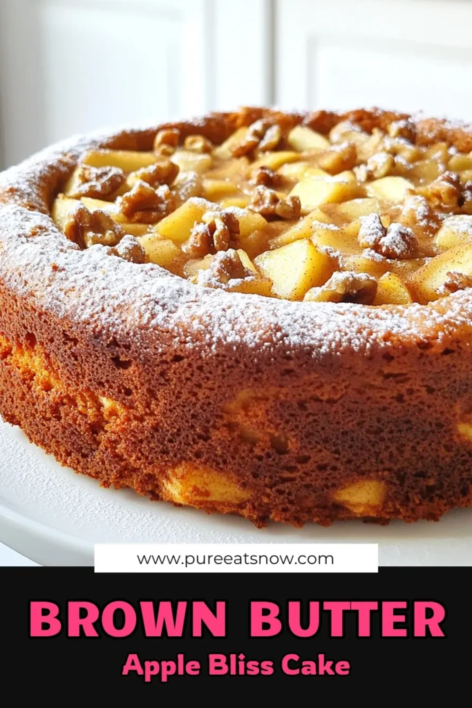 Indulge in the rich flavors of this Brown Butter Apple Spice Cake that's sure to impress at any gathering! With a delightful blend of warm spices and gooey apples, this cake is easy to make and perfect for cozy evenings or special occasions. Follow our simple recipe to create the ultimate treat that everyone will love. Click through for the full recipe and make your kitchen smell divine! #AppleCake #BrownButter #FallBaking #DessertRecipe