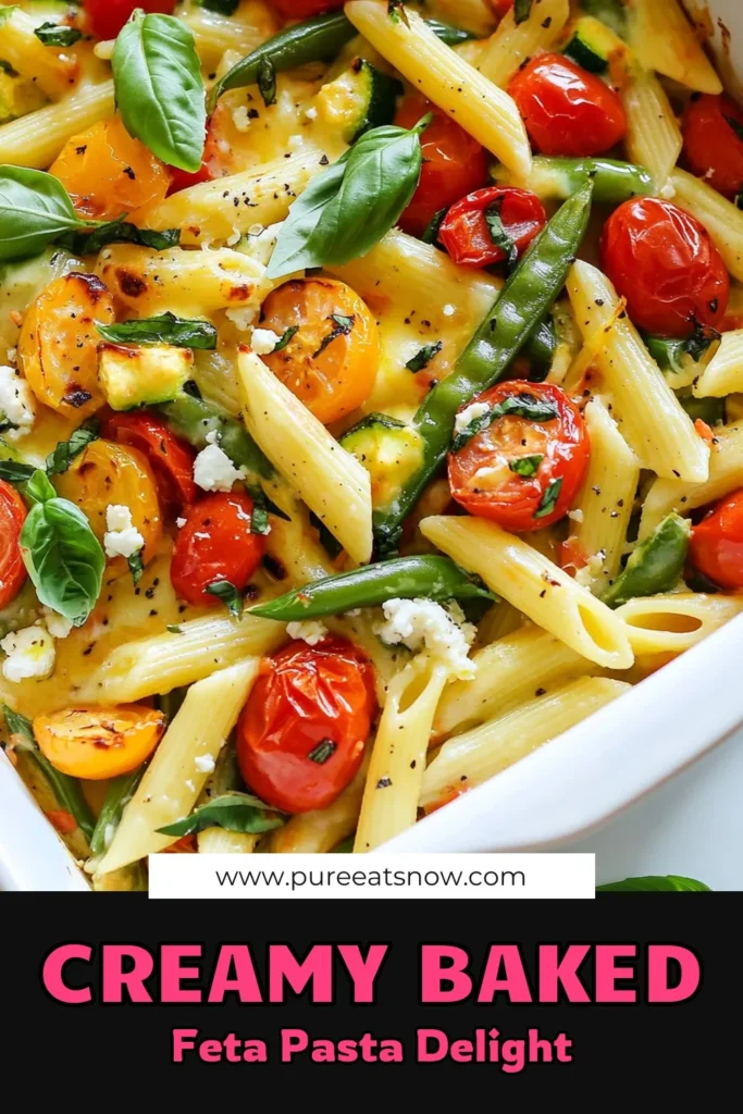 Discover the deliciousness of Baked Feta Pasta Primavera! This easy baked pasta dish features roasted vegetables and creamy feta cheese for a delightful meal. Perfect as a weeknight dinner, this pasta primavera recipe combines colorful veggies like zucchini, bell peppers, and green beans for a healthy twist. Savor this comforting roasted vegetable pasta that's sure to impress. Try it today and embrace the flavor! #BakedFetaPasta #PastaPrimaveraRecipe #FetaCheeseRecipes #EasyDinnerIdeas