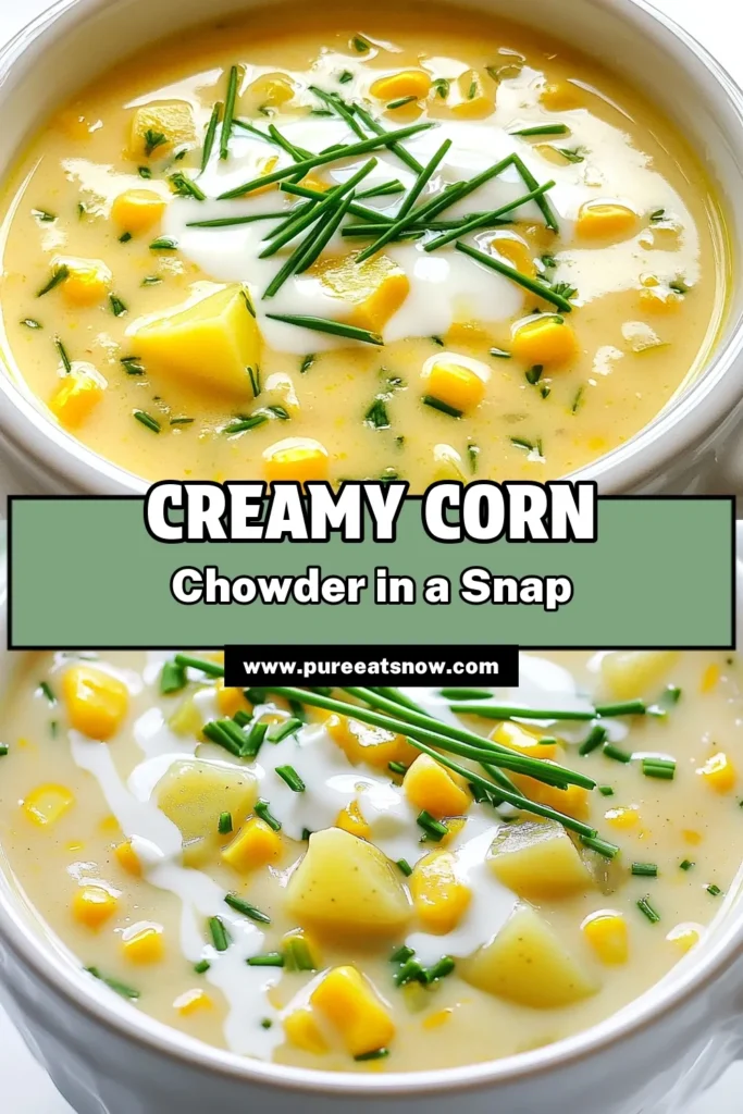 Warm up with this delicious Slow Cooker Creamy Corn Chowder that’s perfect for any season! Made with fresh corn, creamy potatoes, and a hint of smoked paprika, this comforting dish will be a favorite at your dinner table. Easy to prepare and packed with flavor, it’s ideal for busy days. Click to explore the full recipe and bring this cozy chowder to your home! #SlowCookerRecipe #CornChowder #ComfortFood #EasyRecipes