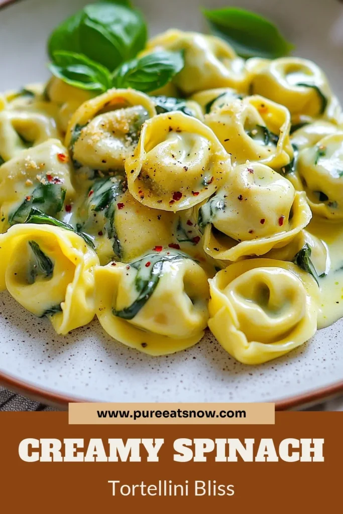 Indulge in this Creamy Spinach Tortellini, a delectable cheese tortellini recipe perfect for any night of the week. This spinach pasta dish features a rich easy cream sauce that comes together in just 20 minutes, making it an ideal quick dinner recipe. With fresh ingredients and simple steps, you'll love how effortless and delicious this meal is. Try this recipe today and elevate your dinner game! #CreamySpinachTortellini #EasyDinner #PastaLovers #QuickRecipes