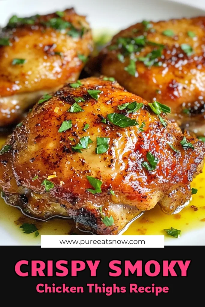 Discover the deliciousness of Smoky Paprika Chicken Thighs, a flavorful chicken thigh recipe that's perfect for an easy chicken thigh dinner. With crispy skin and a blend of spices, this baked chicken thighs with paprika dish will impress your family and friends. Follow our simple recipe for a satisfying meal that packs a punch of flavor. Save this crispy skin chicken recipe for your next dinner! #ChickenDinner #PaprikaRecipes #EasyRecipes #CrispyChicken