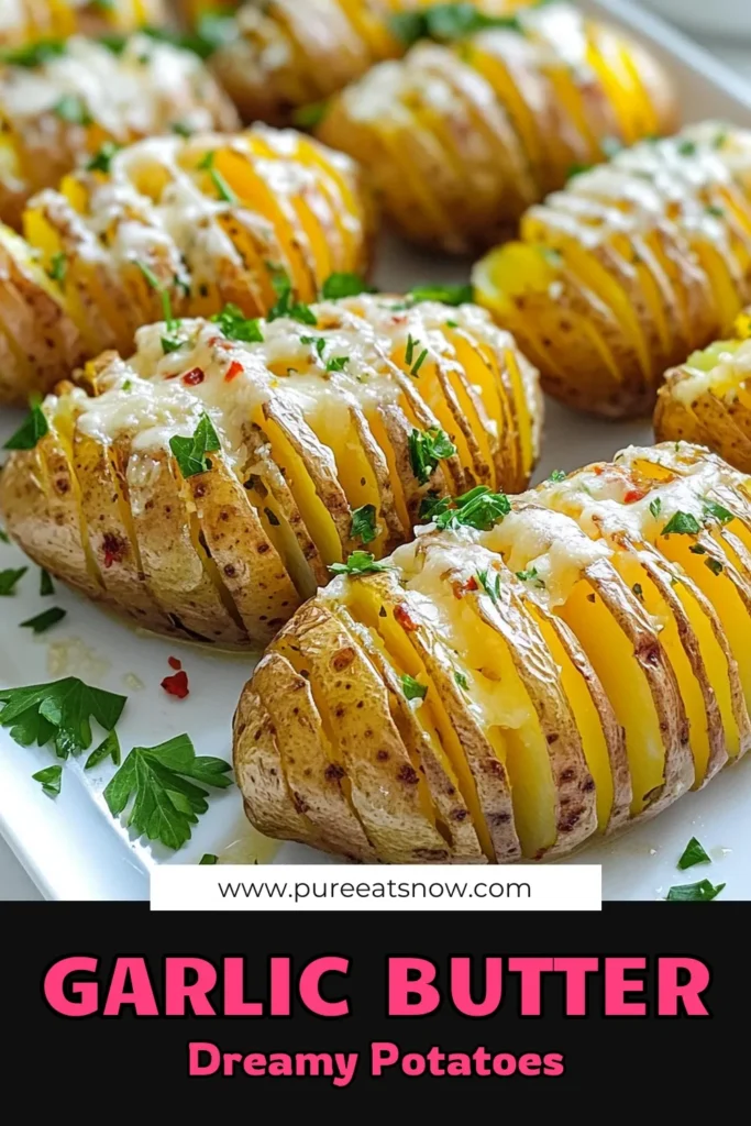 Get ready to impress with these Garlic Butter Hasselback Potatoes! This easy-to-follow recipe features crispy, tender potatoes infused with rich garlic butter and topped with melted Parmesan. Perfect for any meal or gathering, these potatoes are sure to be a hit! Click through for step-by-step instructions and elevate your side dish game today. Try them out! #GarlicButterPotatoes #HasselbackPotatoes #DeliciousRecipes #FoodieFavorites