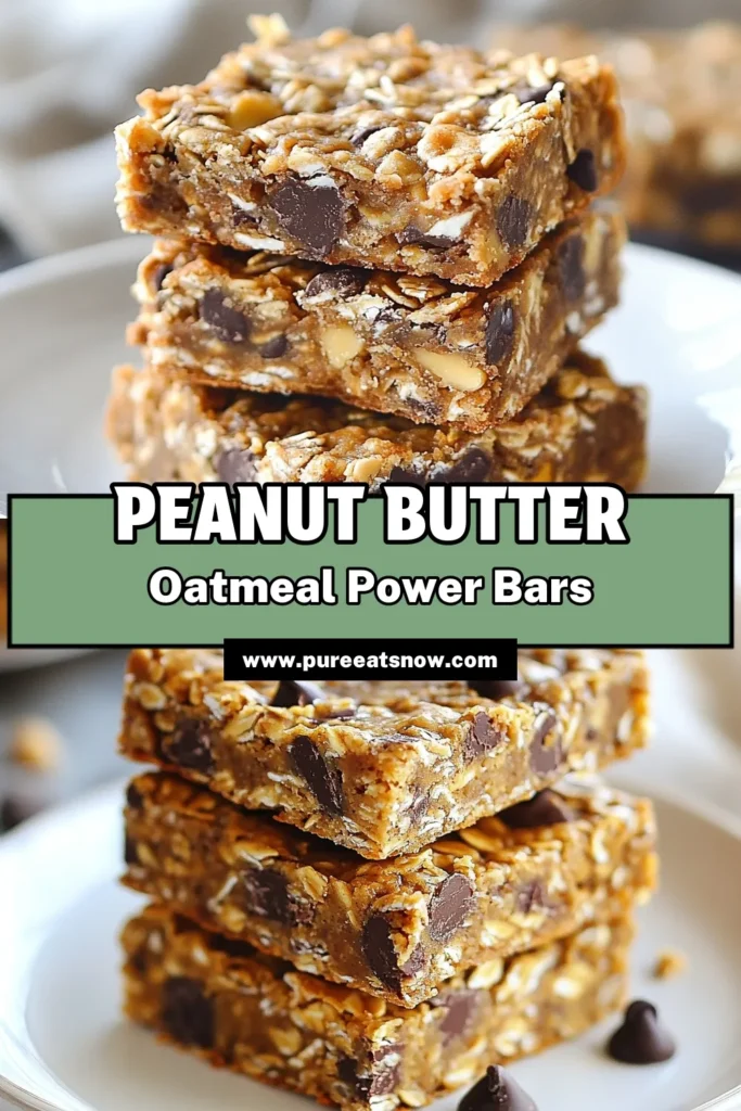 Looking for a nutritious snack? Try these delightful peanut butter oatmeal energy bars! This no-bake peanut butter bars recipe combines rolled oats, natural peanut butter, and sweet bananas for healthy energy bars packed with flavor. Perfect for on-the-go snacking, these homemade snack bars will fuel your day. Make your own delicious oatmeal energy bars today! Save this recipe and enjoy! #PeanutButterEnergyBars #HealthyEnergyBars #OatmealEnergyBarsRecipe #HomemadeSnackBars