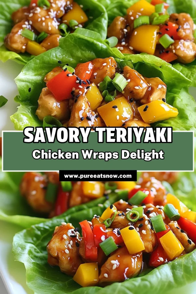 Indulge in these delicious teriyaki chicken lettuce wraps that combine savory flavors and healthy ingredients for a perfect low-carb chicken meal. This easy teriyaki chicken recipe is not only satisfying but also makes for a fun and fresh dinner option. Enjoy these healthy lettuce wraps filled with tender chicken, crunchy veggies, and a delightful teriyaki sauce. Save this savory chicken wraps recipe for your next meal! #HealthyEating #LowCarb #ChickenRecipes #YummyMeals