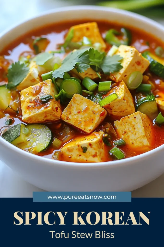 Discover the warmth of Korean spicy tofu stew, a delightful spicy tofu recipe that will ignite your taste buds! This gochugaru stew is packed with flavor and perfect for those seeking easy Korean recipes or vegetarian Korean dishes. In just 40 minutes, you’ll create a comforting meal that everyone will love. Save this recipe to make your own delicious Korean spicy tofu stew! #KoreanRecipes #Vegetarian #SpicyTofu #GochugaruStew