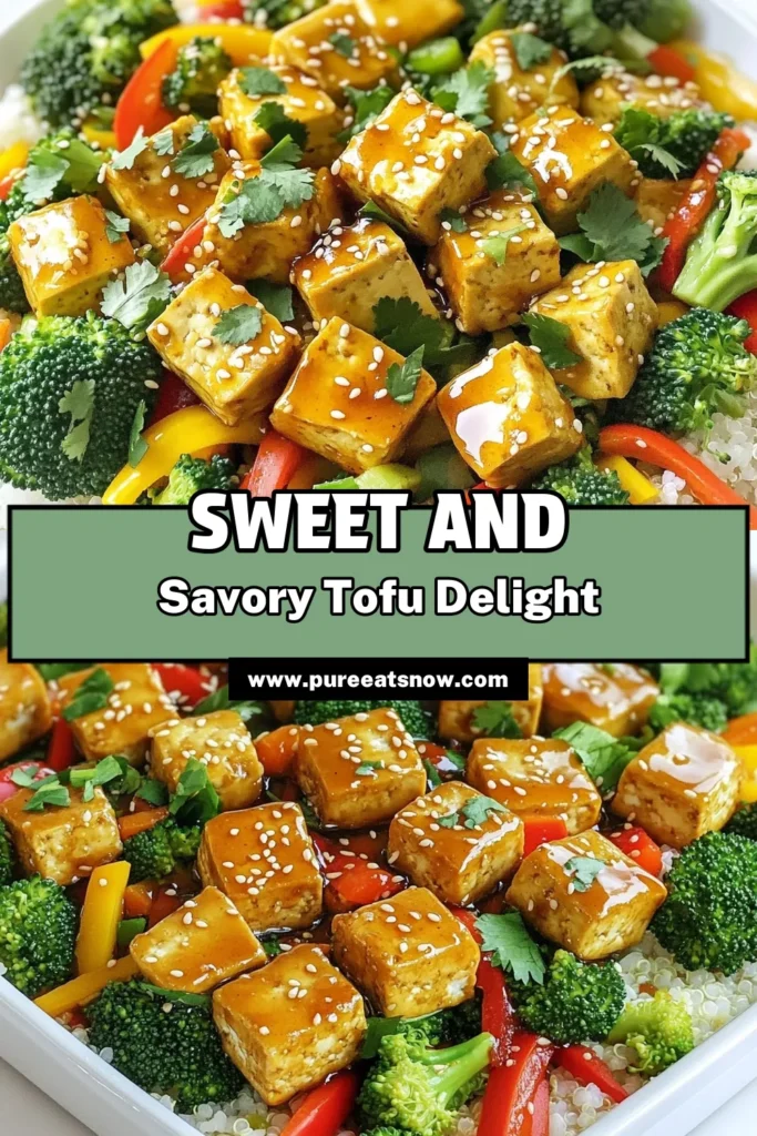 Indulge in the delicious flavors of Sheet Pan Honey Garlic Tofu with this easy recipe! Perfectly marinated tofu combined with vibrant veggies makes for a healthy, satisfying meal that you can whip up in no time. Discover how to make this flavorful dish that not only pleases your taste buds but also looks great on your plate. Click to explore the full recipe and make it tonight! #HoneyGarlicTofu #PlantBased #EasyRecipes #HealthyEating