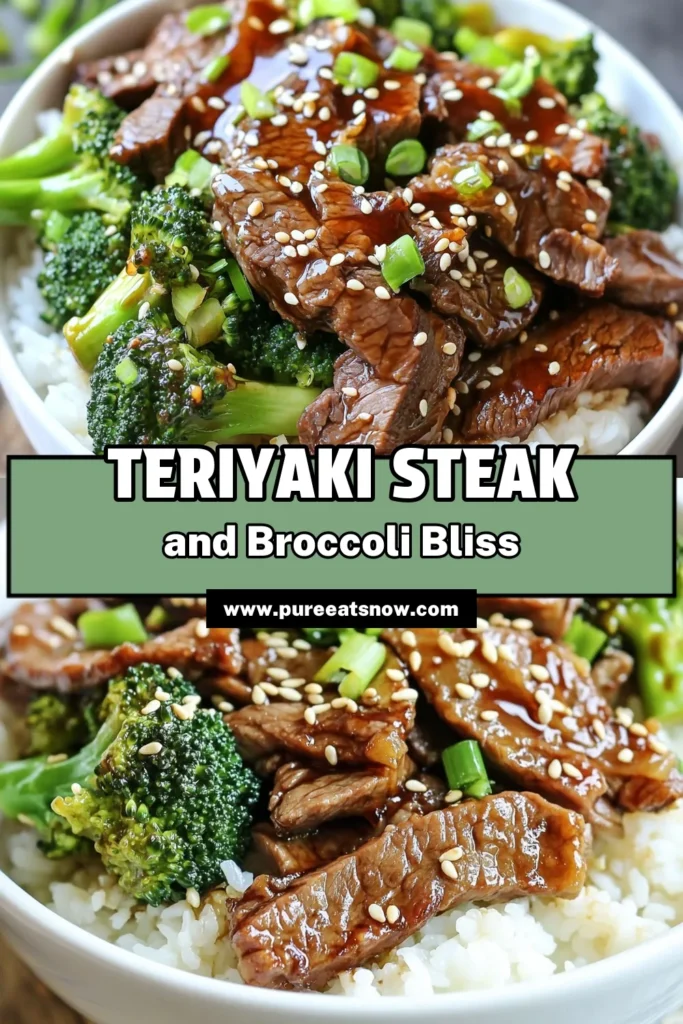 Get ready for a delicious and healthy meal with this teriyaki steak recipe featuring vibrant broccoli! These steak and broccoli bowls are perfect for an easy teriyaki dinner that can be made in just 25 minutes. Packed with flavor and served over a fragrant jasmine rice bowl recipe, this dish is a must-try for anyone seeking healthy steak recipes. Save this recipe for your next weeknight dinner! #TeriyakiSteak #EasyDinner #HealthyRecipes #Bowls