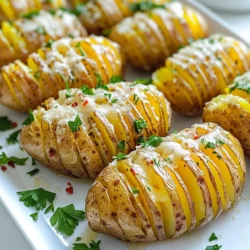 Garlic Butter Hasselback Potatoes Flavorful Side Dish
