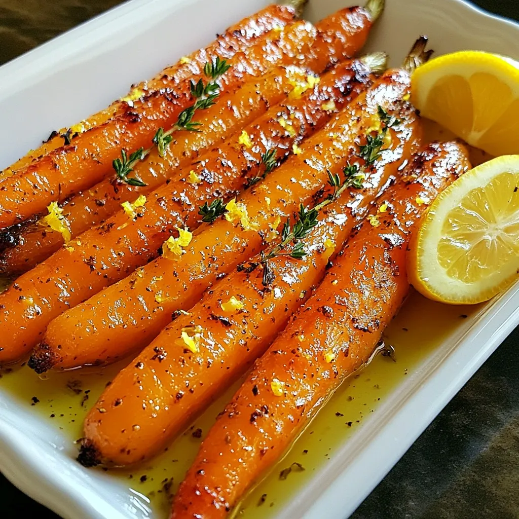 Lemon Thyme Roasted Carrots Flavorful Side Dish Recipe
