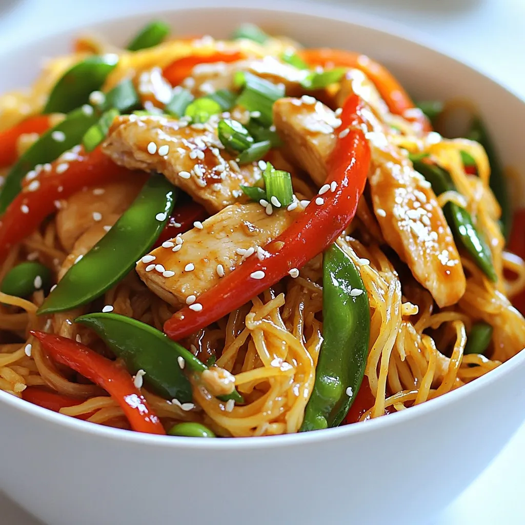 Spicy Sriracha Chicken Noodles Quick and Tasty Meal