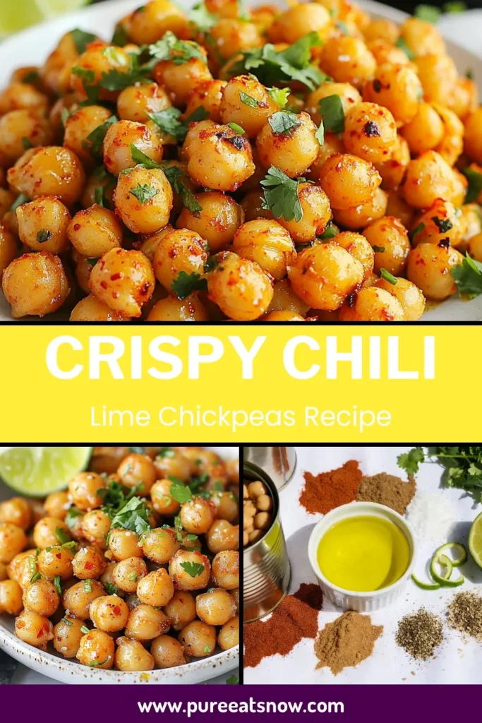 Looking for a delicious and healthy snack? Try these chili lime chickpeas! This roasted chickpeas recipe is simple and delivers a spicy kick that's perfect for any craving. Enjoy these healthy chickpea snacks as a party appetizer or a nutritious munchy at home. Follow this easy chickpea recipe for crispy, flavorful bites, and make your snack time exciting! Save the recipe now! #ChiliLimeChickpeas #HealthySnacks #SpicyChickpeas #EasyRecipes