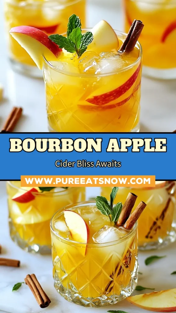 Toast to autumn with this delicious apple cider bourbon cocktail! Perfect for cozy gatherings, this fall cocktail recipe combines sweet apple cider, warm spices, and smooth bourbon for a delightful sipper. Try this spiced apple cider recipe for your next party and impress your guests with this easy bourbon smash recipe. Don&rsquo;t forget to pin it for later! #AppleCiderBourbon #AutumnCocktails #FallRecipes #BourbonSmash