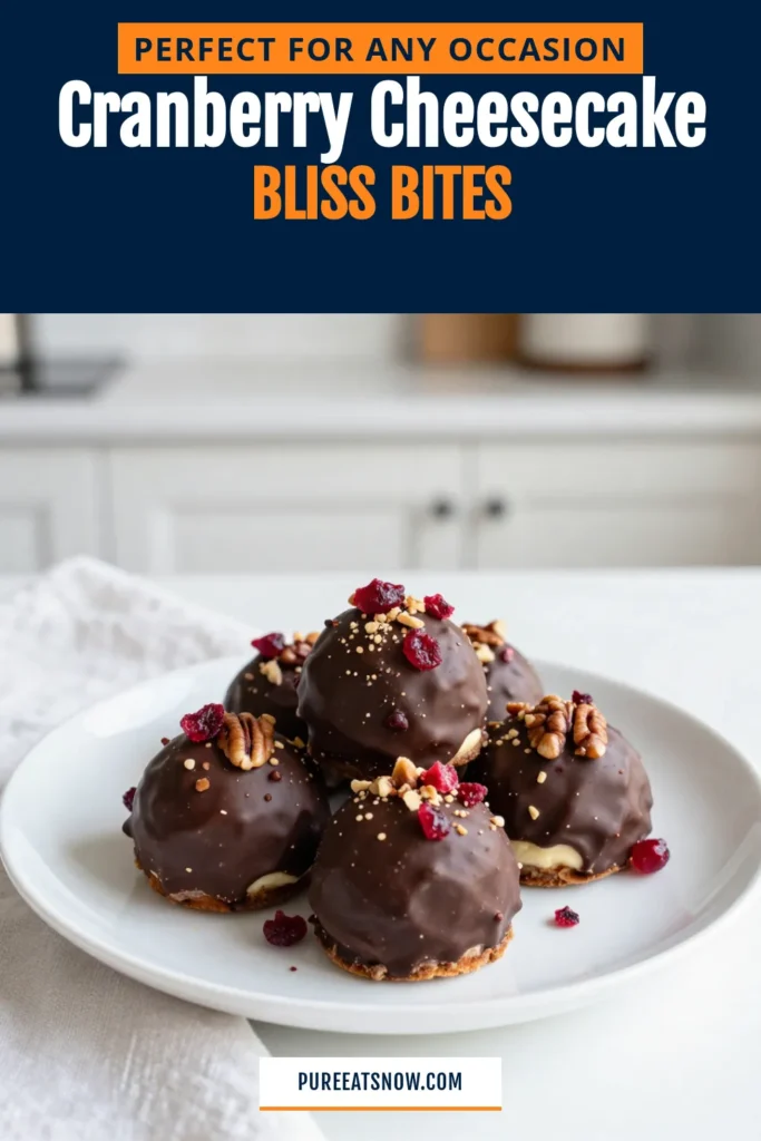 Indulge in the delightful taste of cranberry cheesecake truffles this holiday season! This no-bake truffle recipe combines creamy cheesecake with cranberries and rich chocolate for a mouthwatering treat. Perfect for parties or as a sweet gift, these easy cheesecake truffles are sure to impress. Discover how simple it is to make these dessert truffles with chocolate that everyone will love. Save this recipe and bring joy to your gatherings! #CranberryCheesecakeTruffles #NoBakeDessert #HolidayDessertRecipes #EasyCheesecakeTruffles